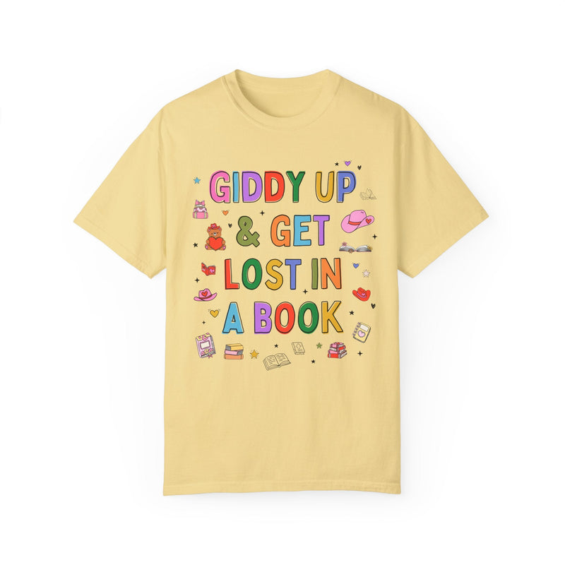 Book Lover Tee Shirt with Adorable Doodles and Groovy Western Vibes, Cute Reading Teacher T-Shirt, Funny Saying Librarian Book Addict Shirt - Opal and June