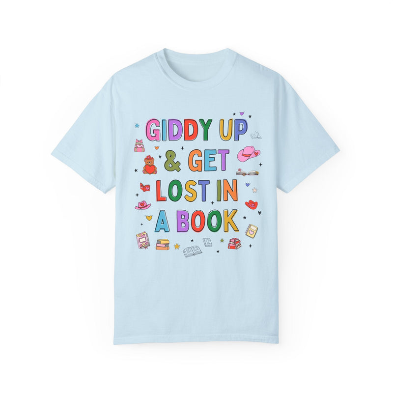 Book Lover Tee Shirt with Adorable Doodles and Groovy Western Vibes, Cute Reading Teacher T-Shirt, Funny Saying Librarian Book Addict Shirt - Opal and June