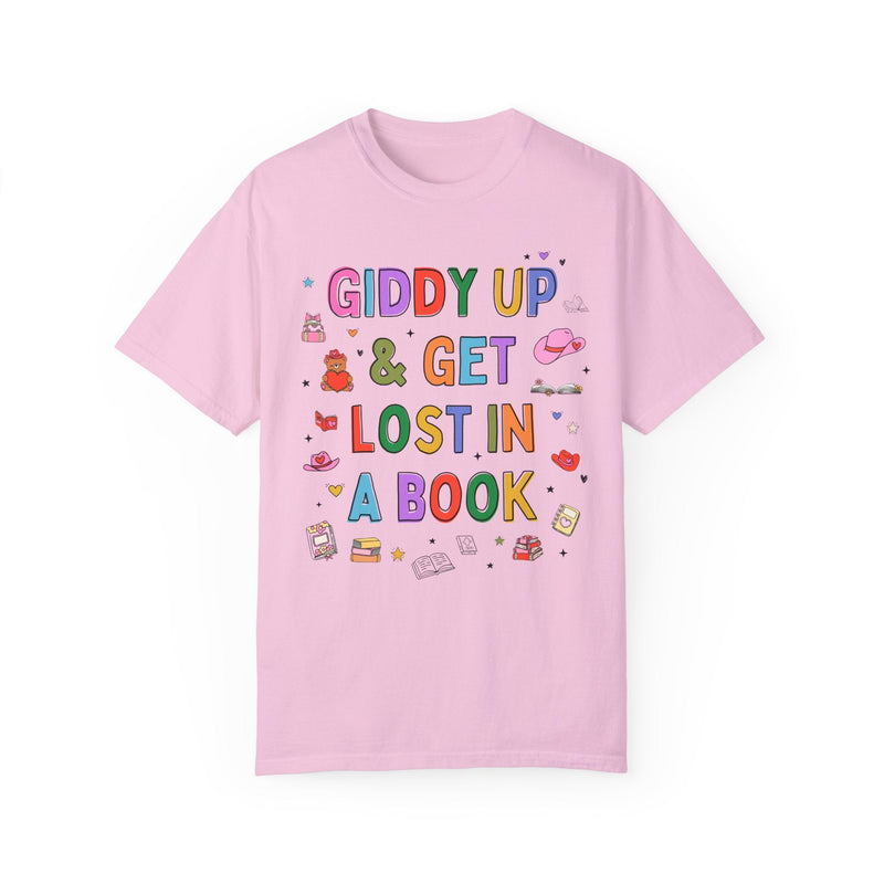 Book Lover Tee Shirt with Adorable Doodles and Groovy Western Vibes, Cute Reading Teacher T-Shirt, Funny Saying Librarian Book Addict Shirt - Opal and June