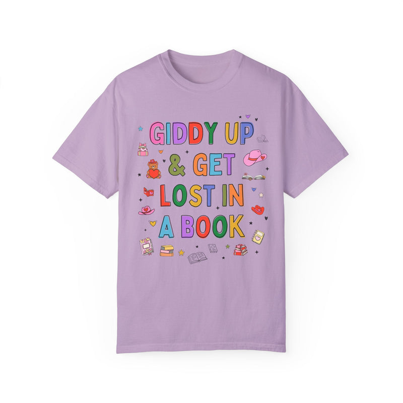 Book Lover Tee Shirt with Adorable Doodles and Groovy Western Vibes, Cute Reading Teacher T-Shirt, Funny Saying Librarian Book Addict Shirt - Opal and June