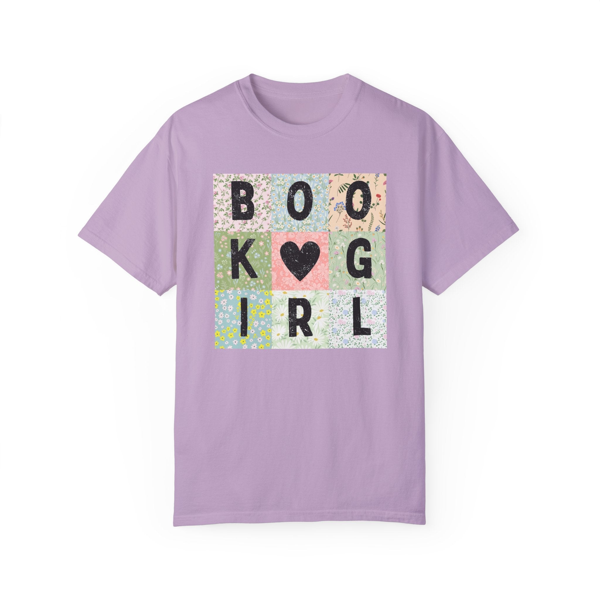 Book Lover Tee Shirt with Flowers: Book Girl | Cute Bookish T-Shirt for Romance Reader Who Loves Flowers, Floral Goblincore Wildflowers Tee - Opal and June