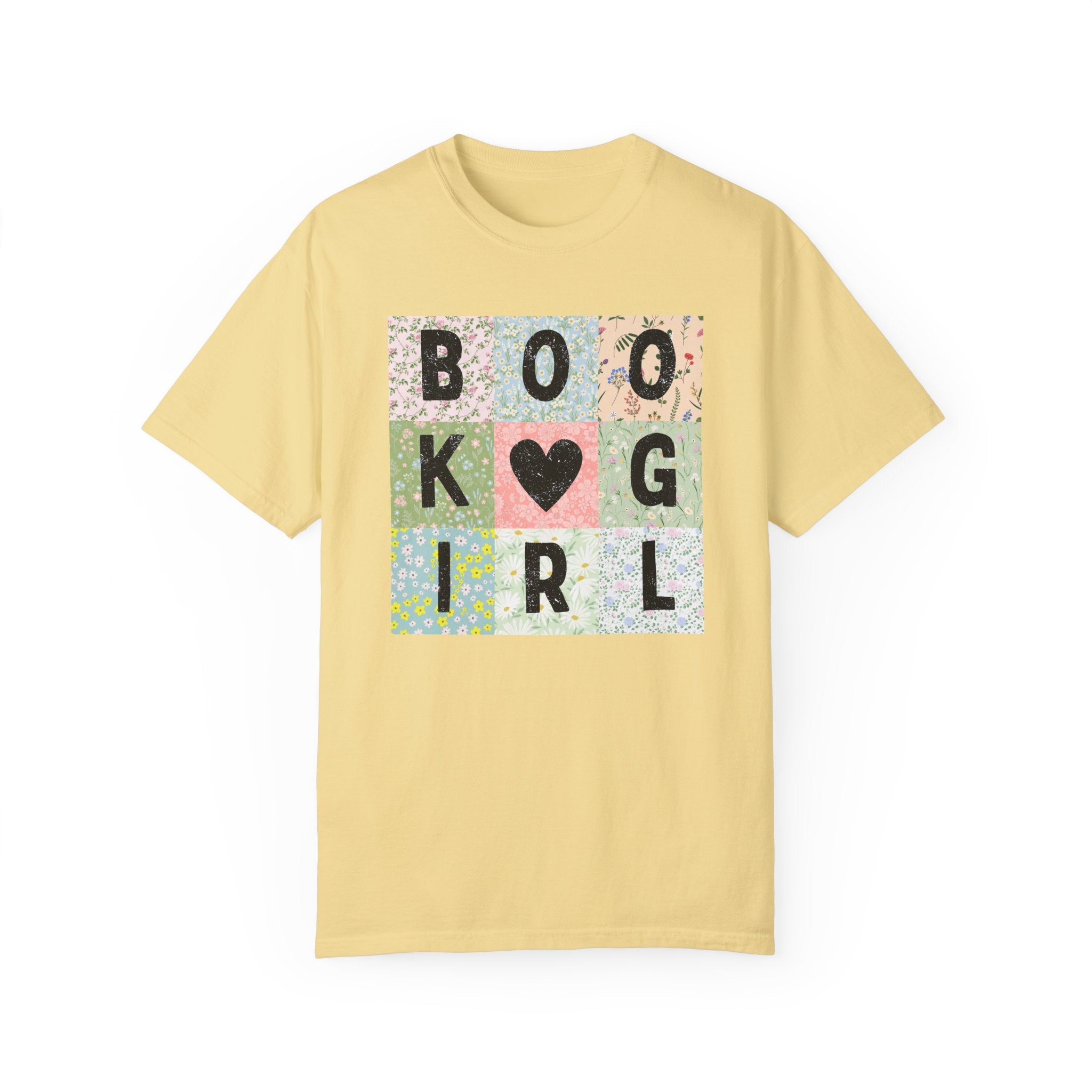 Book Lover Tee Shirt with Flowers: Book Girl | Cute Bookish T-Shirt for Romance Reader Who Loves Flowers, Floral Goblincore Wildflowers Tee - Opal and June