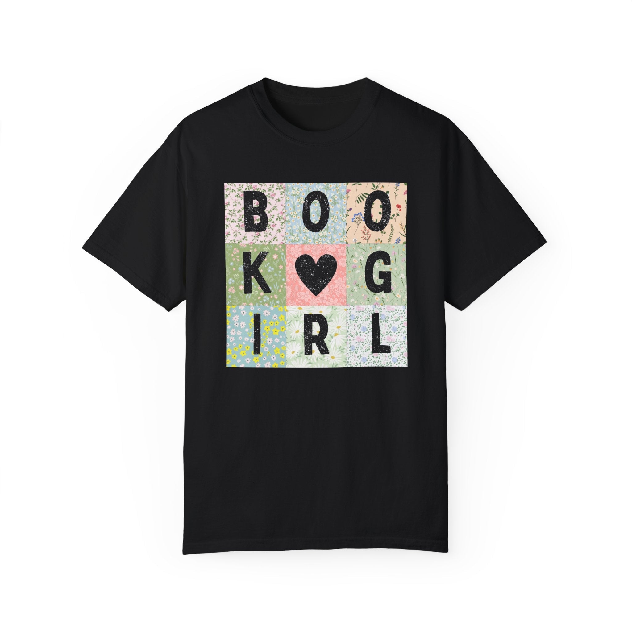 Book Lover Tee Shirt with Flowers: Book Girl | Cute Bookish T-Shirt for Romance Reader Who Loves Flowers, Floral Goblincore Wildflowers Tee - Opal and June
