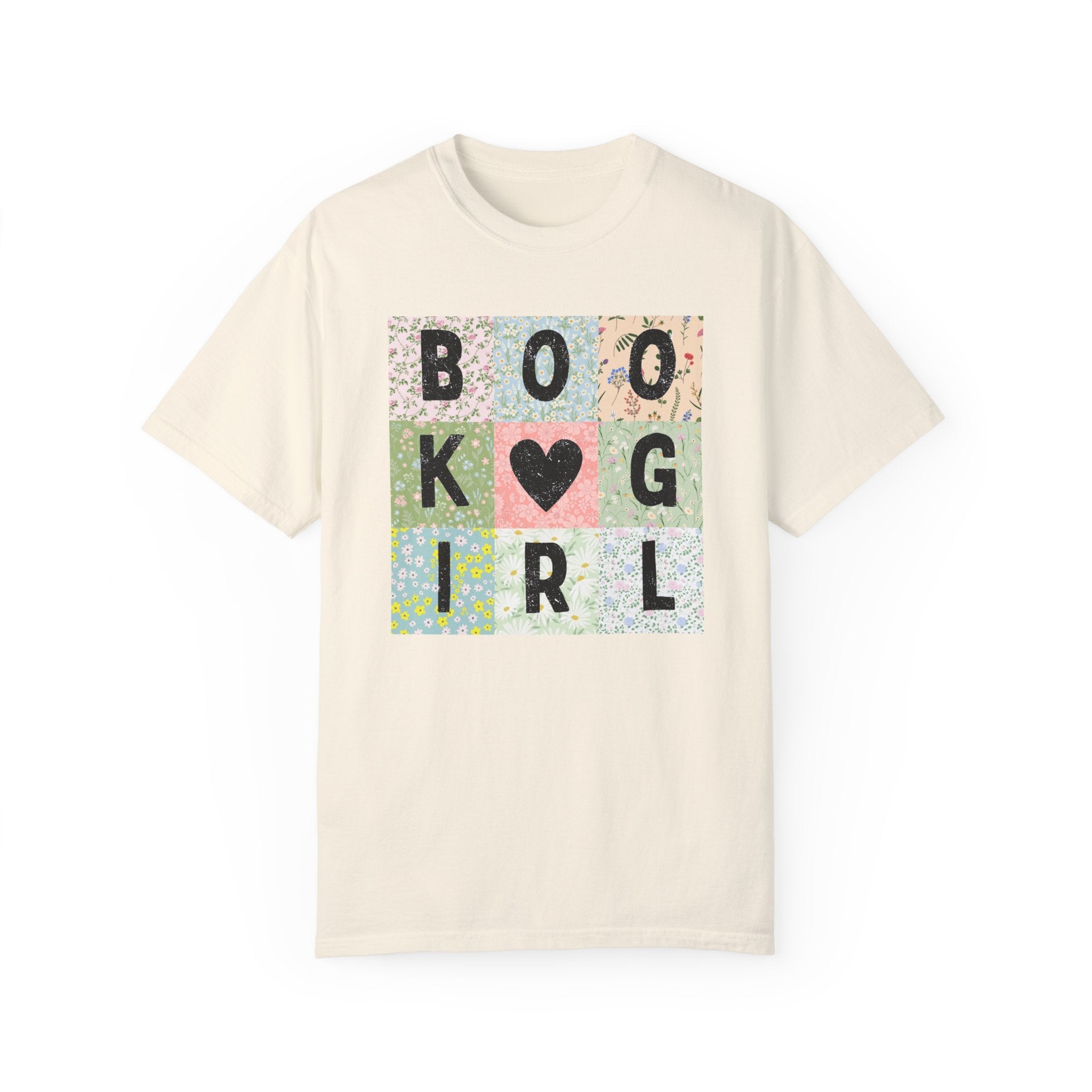 Book Lover Tee Shirt with Flowers: Book Girl | Cute Bookish T-Shirt for Romance Reader Who Loves Flowers, Floral Goblincore Wildflowers Tee - Opal and June