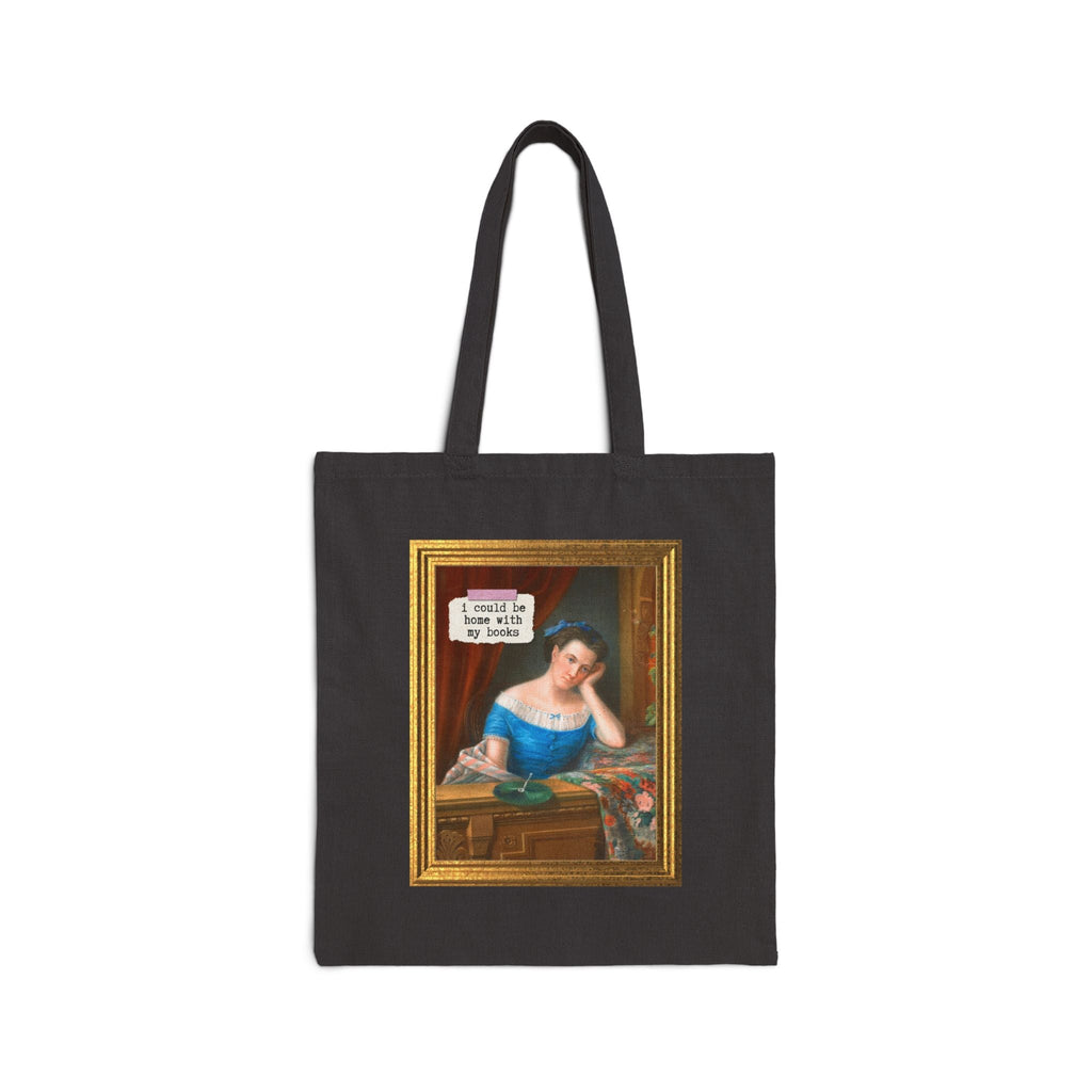 Book Lover Tote Bag for Romance Reader Who Loves Art History, Funny Saying Bookish Tote with 19th Century Painting, Cute Librarian Gift - Opal and June