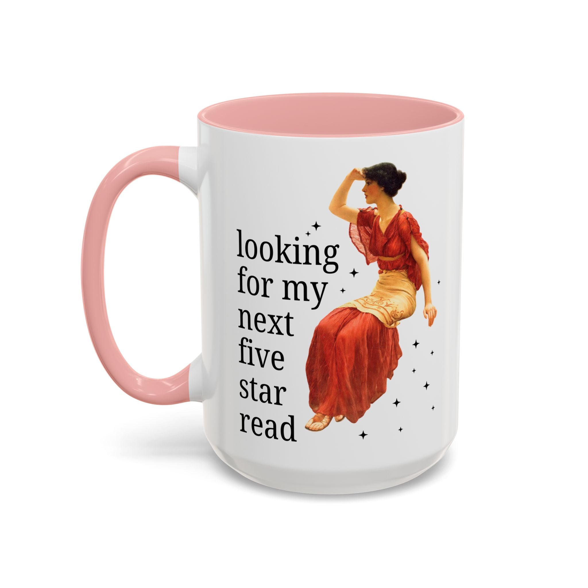 Bookish Art History Coffee Mug: Looking For My Next Five Star Reader, Silly Book Lover 15 Oz Coffee Mug for Bookworm Who Loves 19th Century Art - Opal and June