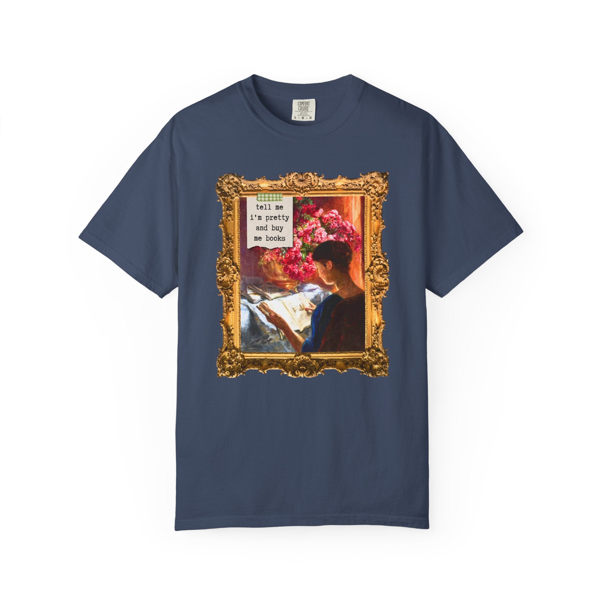 Bookish Art History Tee Shirt: Buy Me Books and Tell Me I'm Pretty - Opal and June
