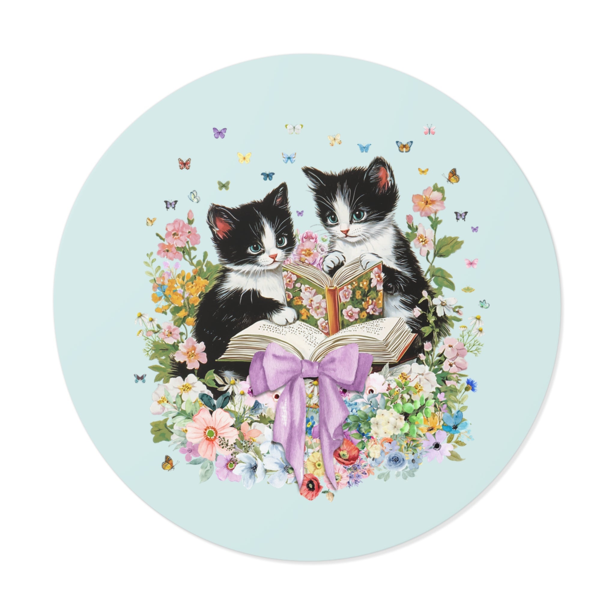 Bookish Cat Lover Sticker, Cat Mom, Cat Dad Who Loves Reading, Cute School Librarian Sticker for Bookworm Who Loves Kittens, 90s Throwback - Opal and June