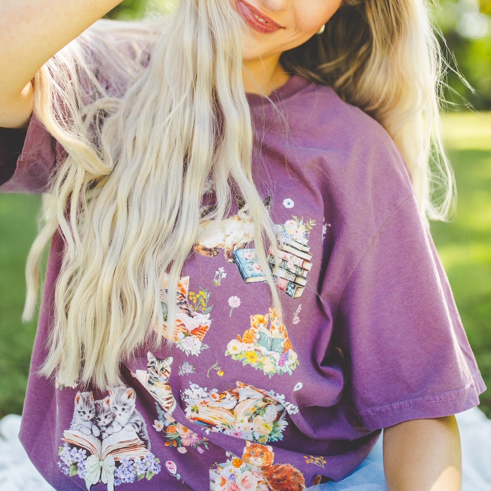 Bookish Cat Tee Shirt - Opal and June