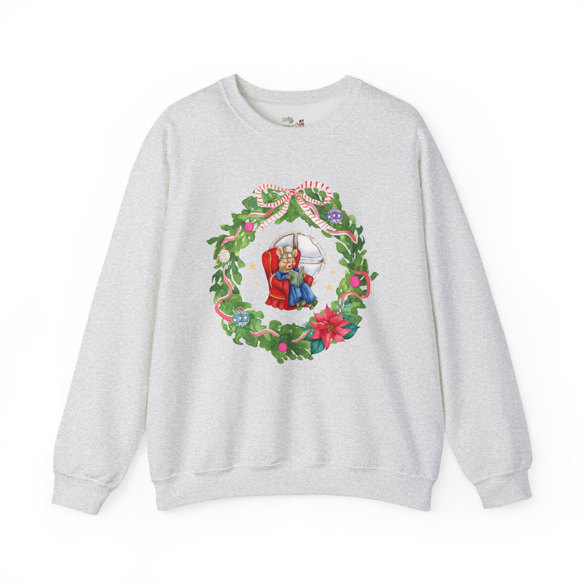 Bookish Christmas Mouse Sweatshirt - Opal and June