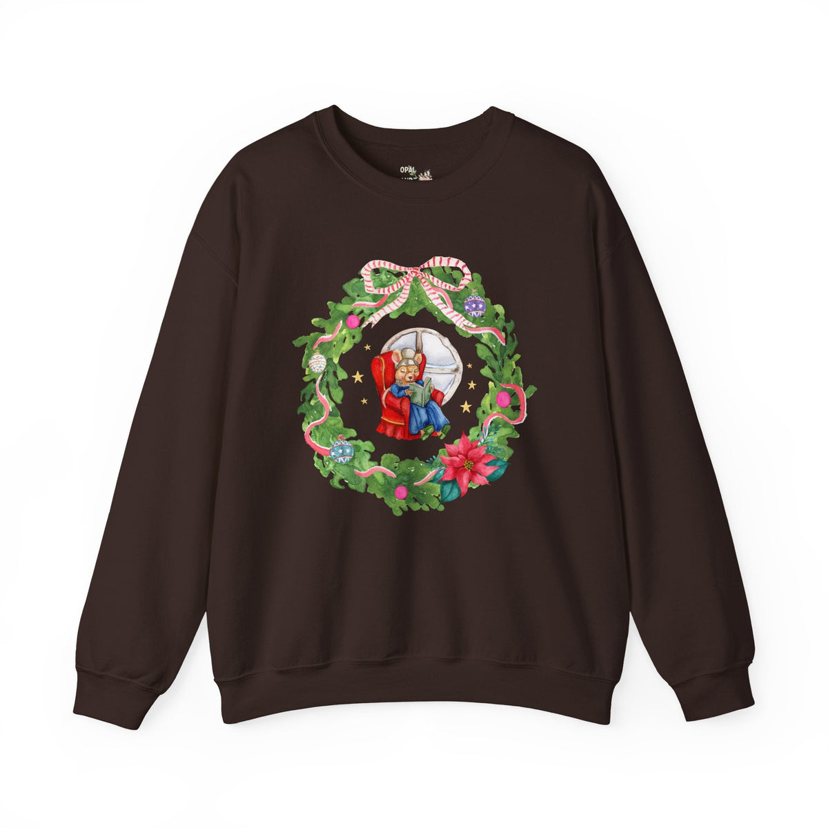 Bookish Christmas Mouse Sweatshirt - Opal and June