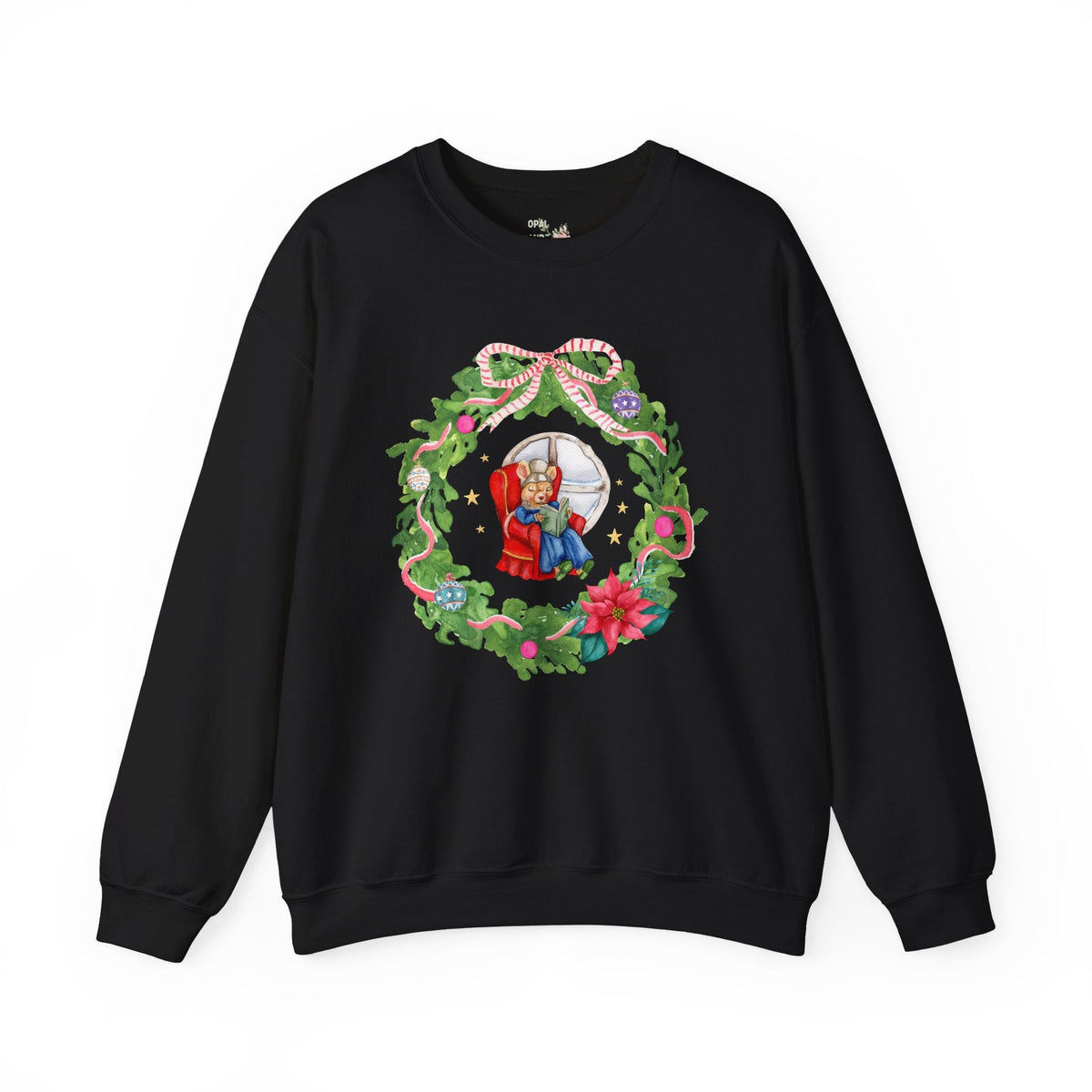 Bookish Christmas Mouse Sweatshirt - Opal and June
