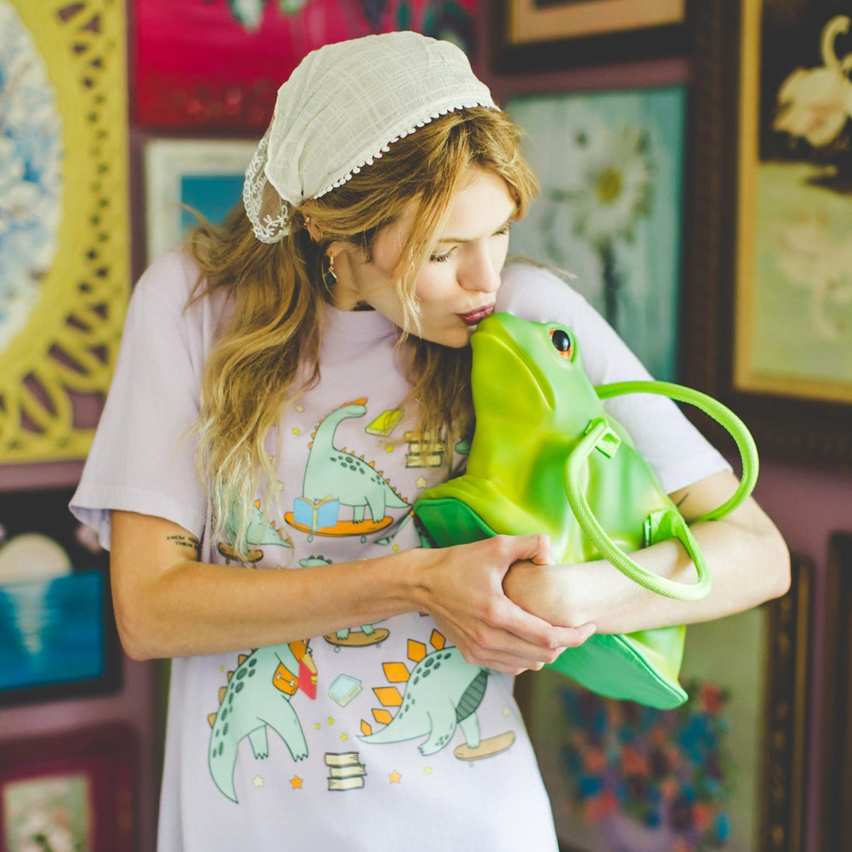 Bookish Dinosaur Animal Lover Tee - Opal and June