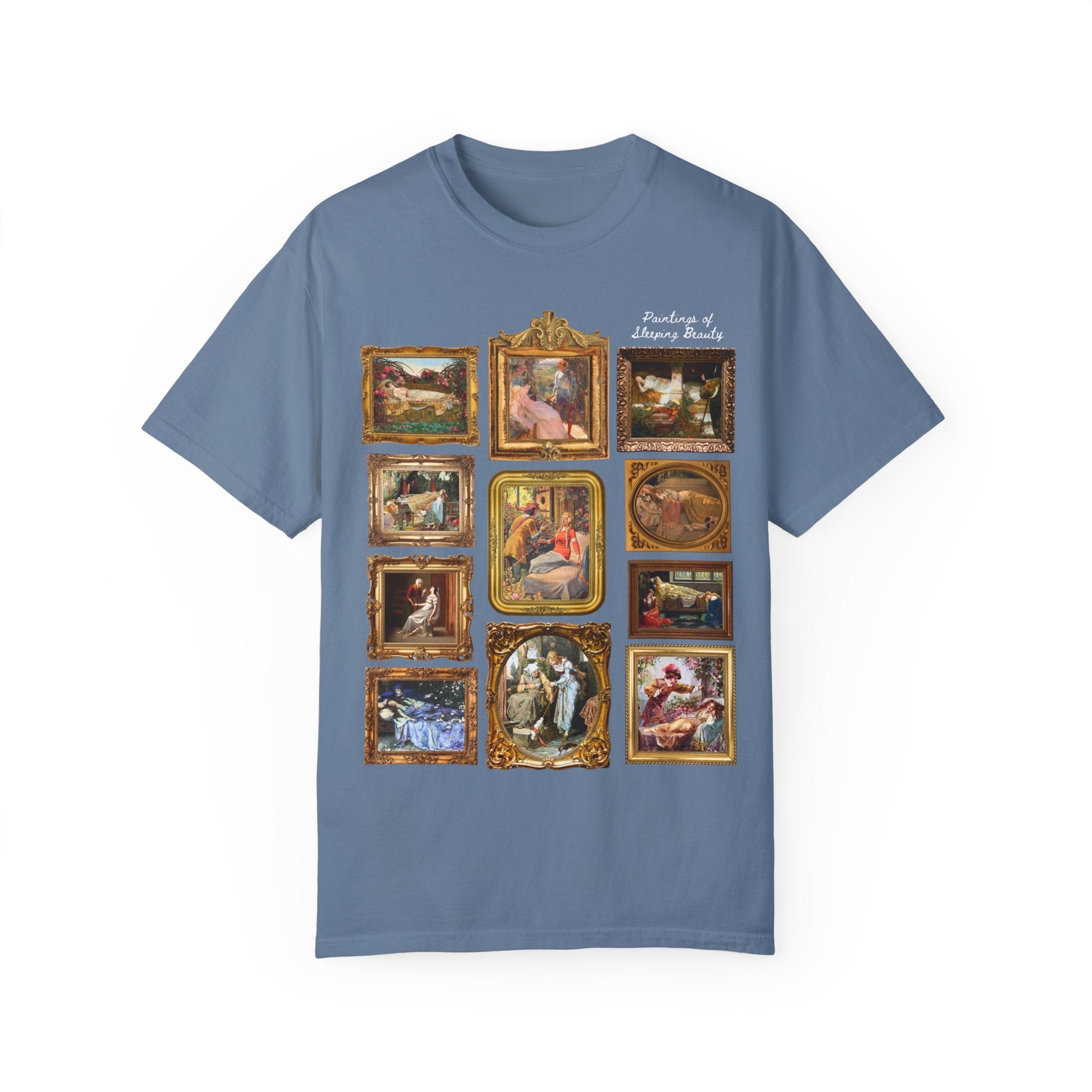 Bookish Fairy Tale Art History T-Shirt: Paintings of Sleeping Beauty, Charles Perrault, Brothers Grimm, European Folklore, 19th Century Art - Opal and June