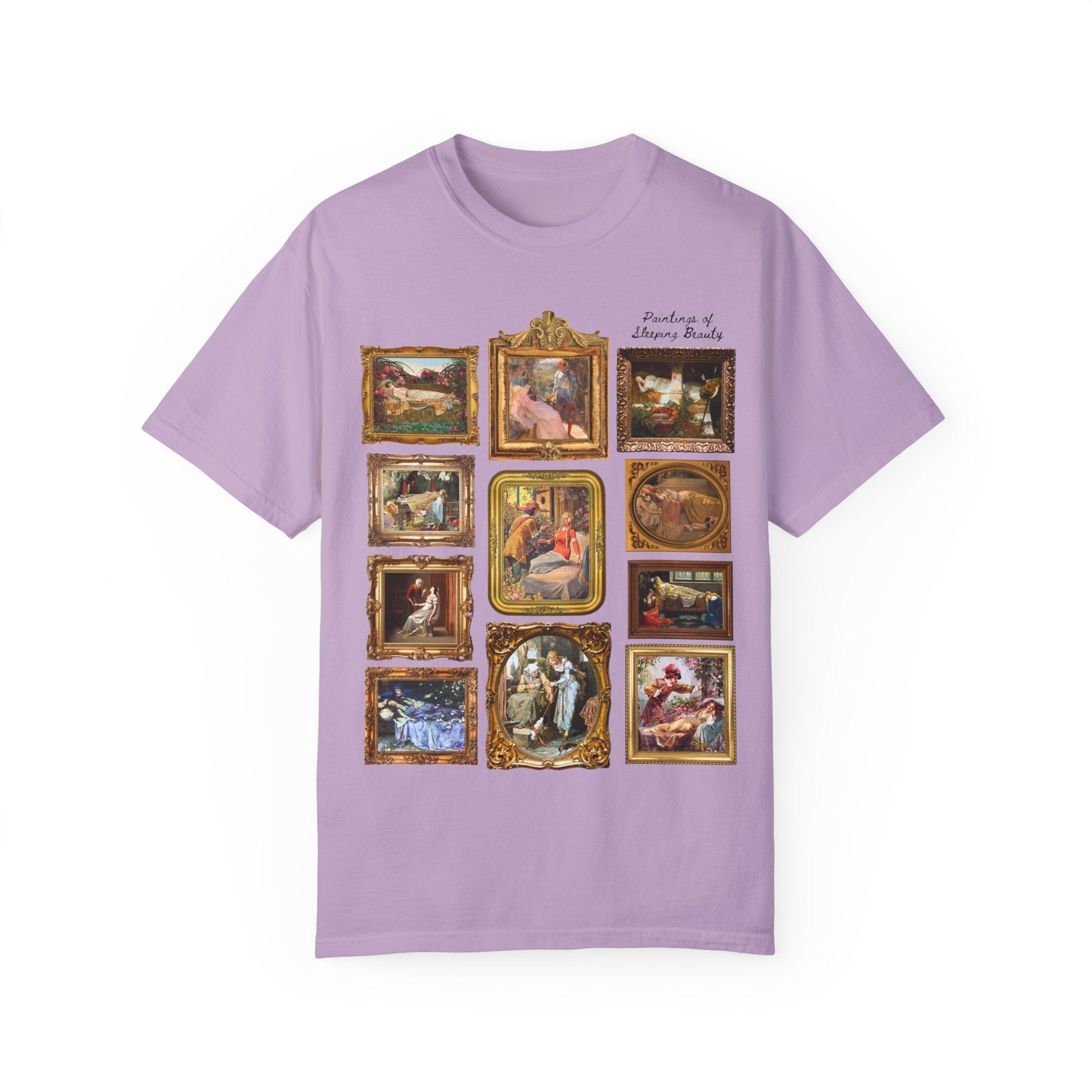 Bookish Fairy Tale Art History T-Shirt: Paintings of Sleeping Beauty, Charles Perrault, Brothers Grimm, European Folklore, 19th Century Art - Opal and June