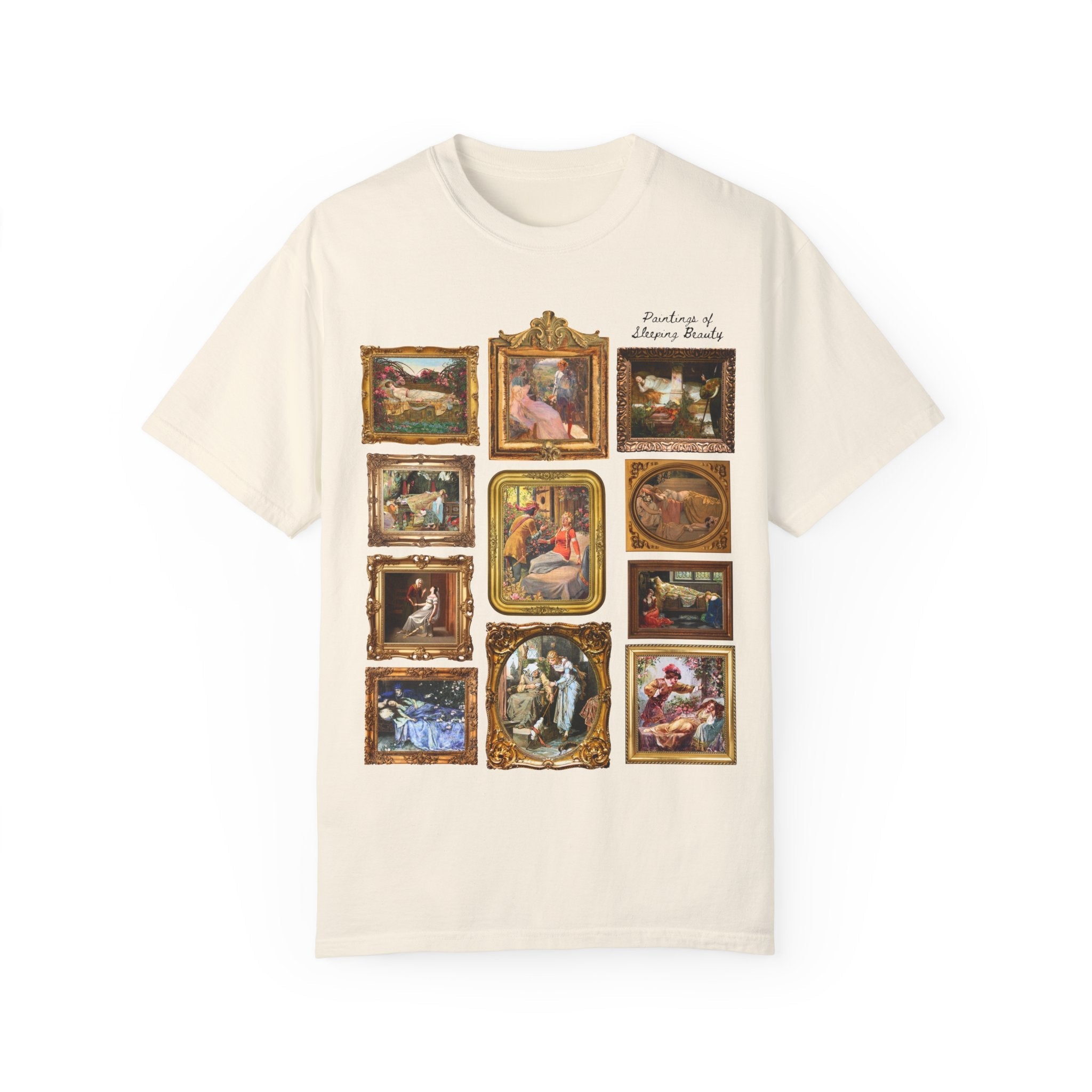 Bookish Fairy Tale Art History T-Shirt: Paintings of Sleeping Beauty, Charles Perrault, Brothers Grimm, European Folklore, 19th Century Art - Opal and June