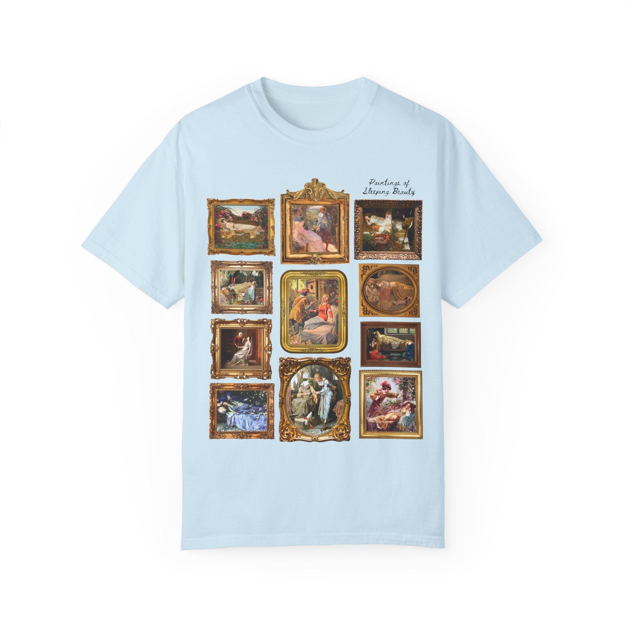 Bookish Fairy Tale Art History T-Shirt: Paintings of Sleeping Beauty, Charles Perrault, Brothers Grimm, European Folklore, 19th Century Art - Opal and June