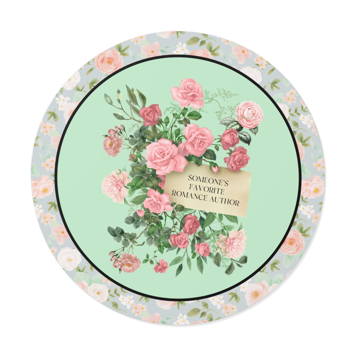 Bookish Favorite Author Sticker for Romance Writer: Someone's Favorite | Cottagecore Floral Sticker with Vintage Botanicals, Boho Style Gift - Opal and June