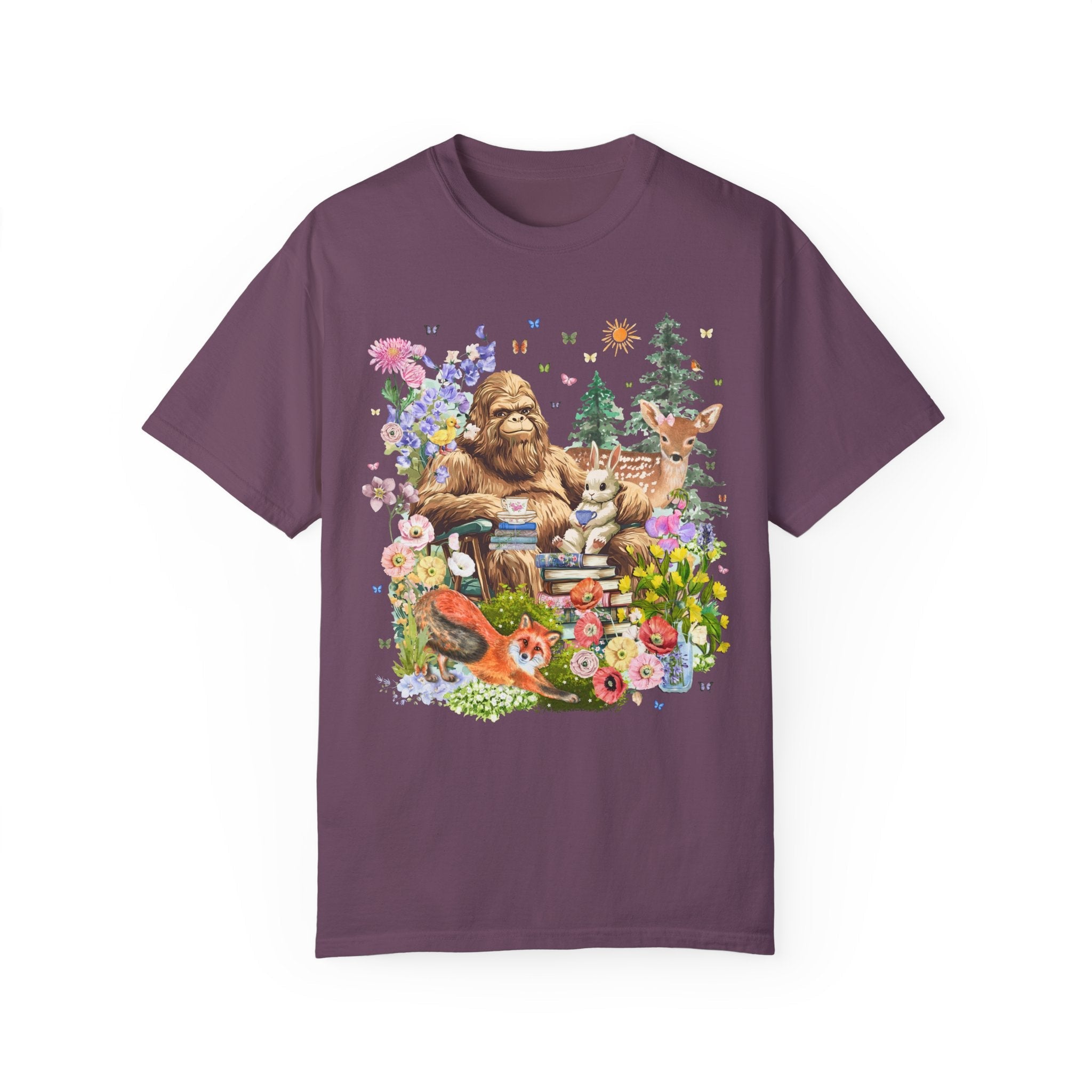 Bookish Forestcore Boho Sasquatch Tee - Opal and June