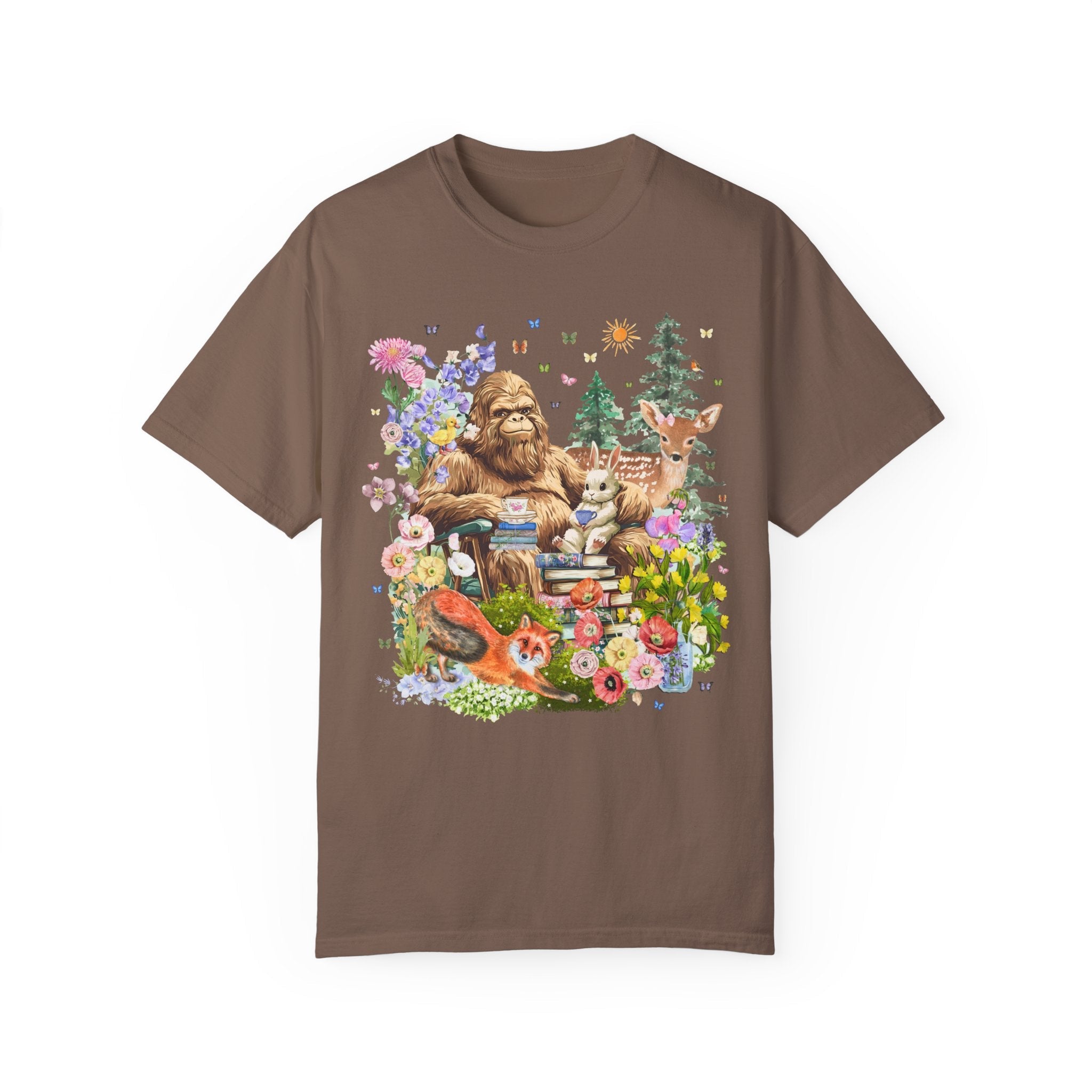 Bookish Forestcore Boho Sasquatch Tee - Opal and June