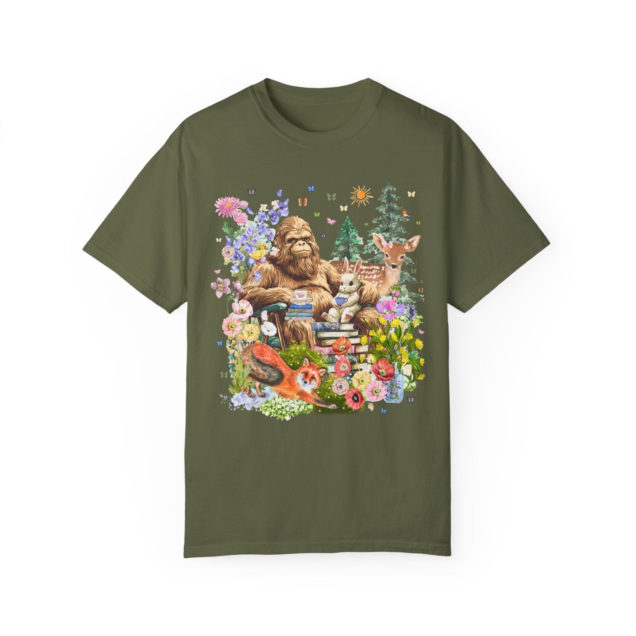 Bookish Forestcore Boho Sasquatch Tee - Opal and June