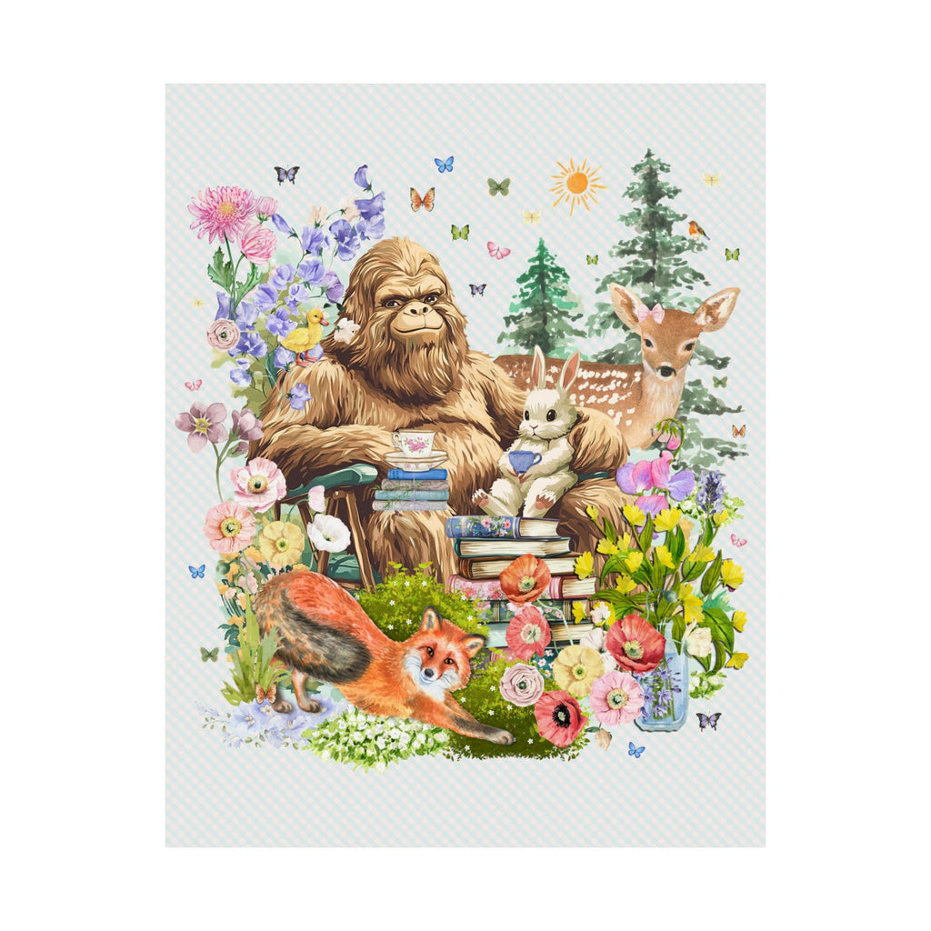 Bookish Forestcore Sasquatch Print - Opal and June