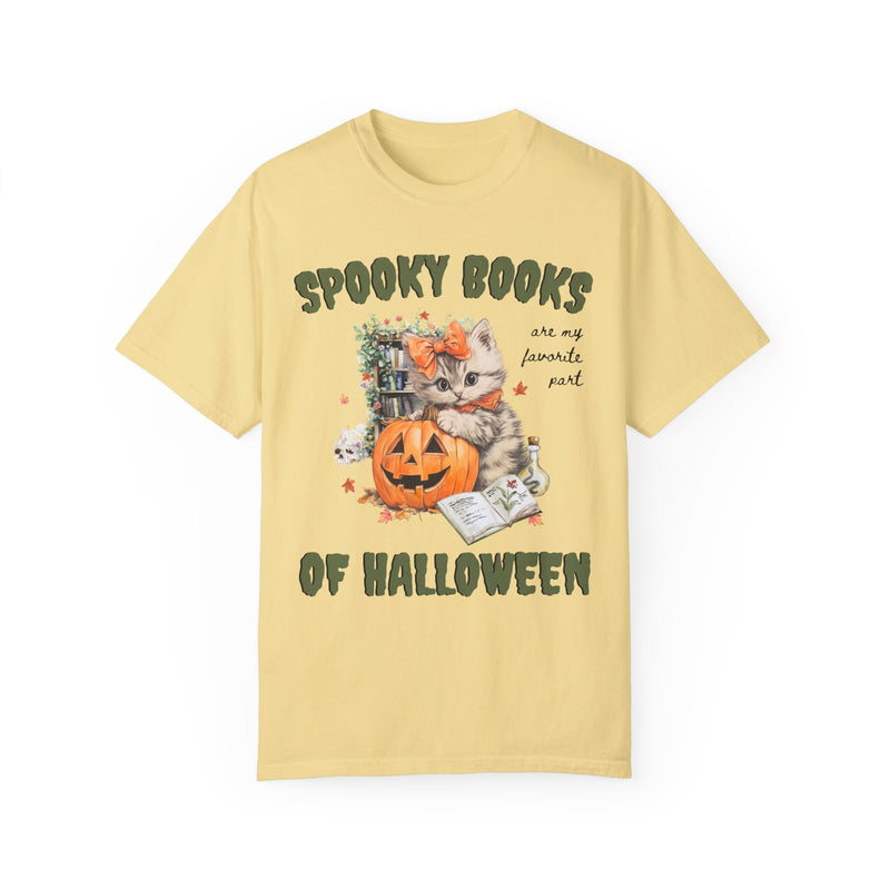 Bookish Halloween Tee Shirt for Cat Lover - Opal and June