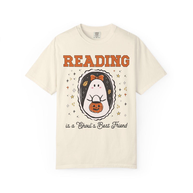 Bookish Halloween Tee Shirt for Spooky Book Reader, Funny Saying Halloween Romance Reader T-Shirt with Stars, Cute School Librarian Shirt - Opal and June