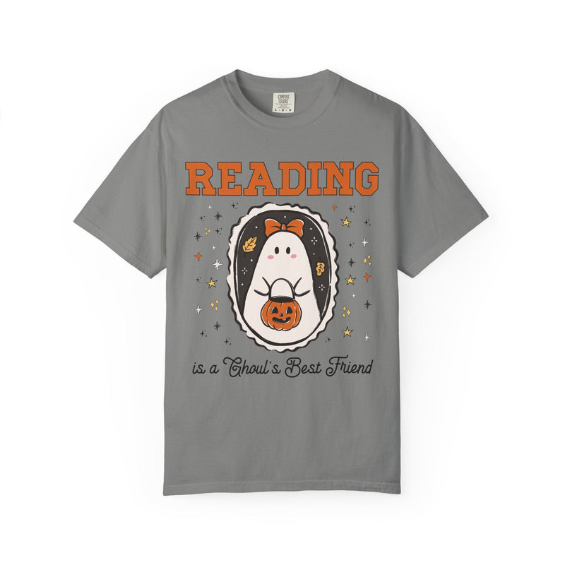 Bookish Halloween Tee Shirt for Spooky Book Reader, Funny Saying Halloween Romance Reader T-Shirt with Stars, Cute School Librarian Shirt - Opal and June