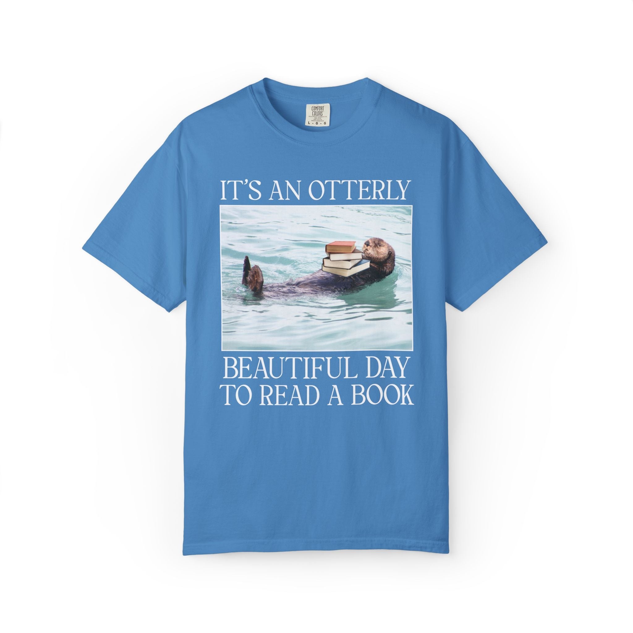Bookish Otter Tee Shirt for Friend Who Loves Reading: It's an Otterly Beautiful Day to Read a Book, Cute Book Lover T-Shirt for Animal Lover - Opal and June