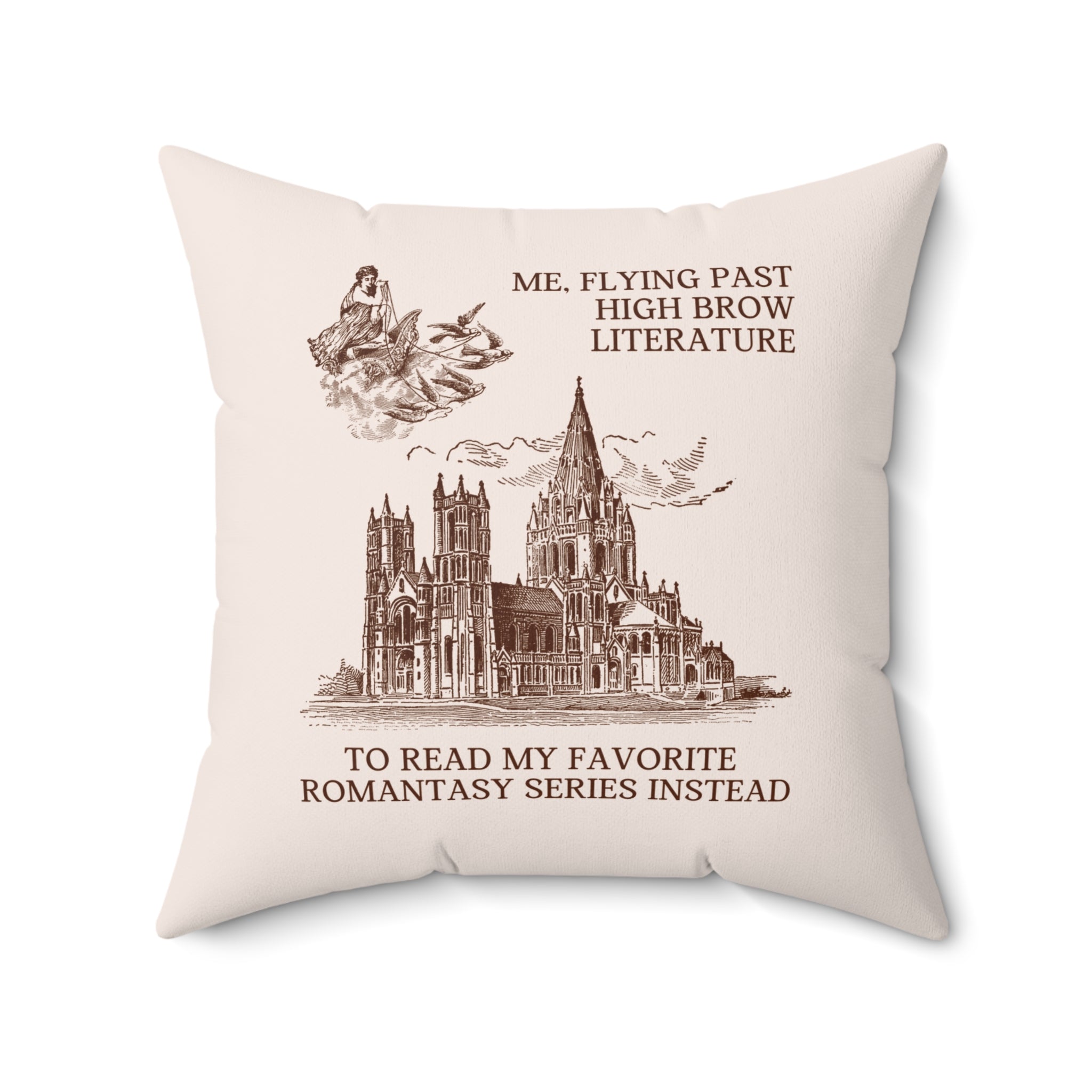 Bookish Pillow for Romance Reader: Funny Fantasy Romance Decor for Bookworm or Librarian, Pillow for Library, Cute Reading Book Lover Gift - Opal and June