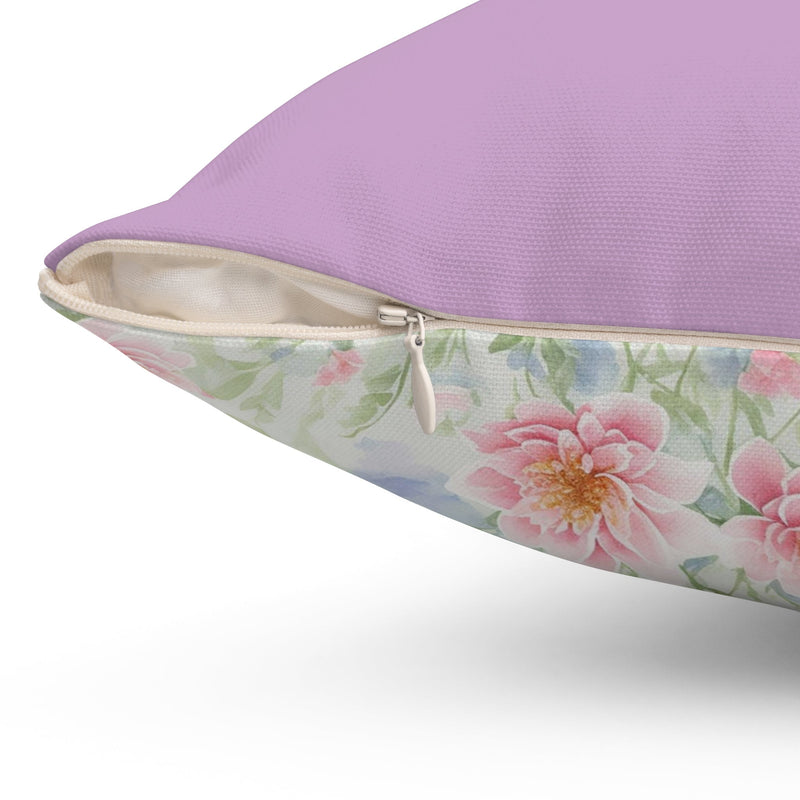 Bookish Pillow with Cottagecore Flowers: Read More Books, Cute Lilac Whimsigoth Decor, Romance Reader, Literature Professor, Bookworm Gift - Opal and June