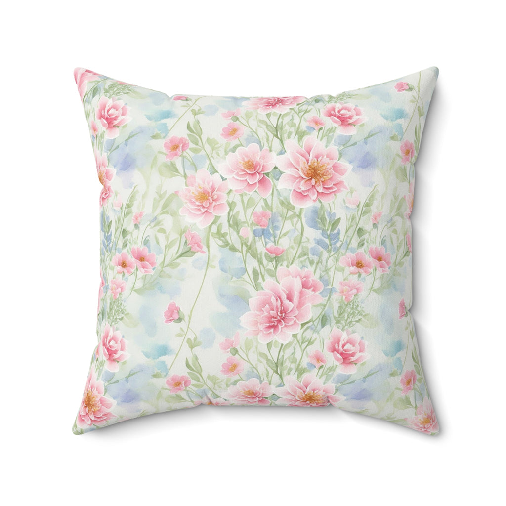 Bookish Pillow with Cottagecore Flowers: Read More Books, Cute Lilac Whimsigoth Decor, Romance Reader, Literature Professor, Bookworm Gift - Opal and June