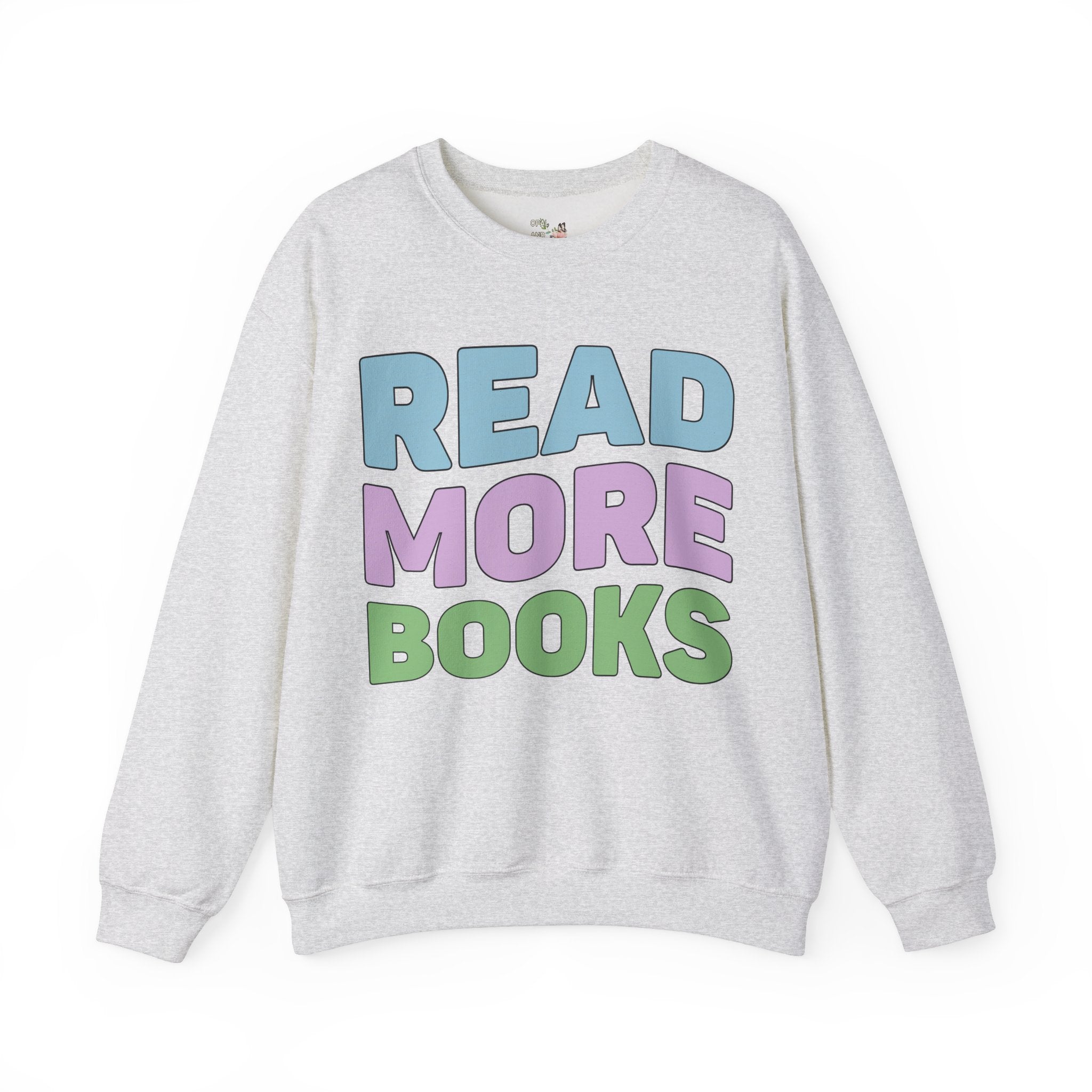 Bookish Sweatshirt with Retro Vibe: Read More Books | Cute Vintage Aesthetic Sweatshirt, School Librarian, Book Lover Gift, English Student - Opal and June