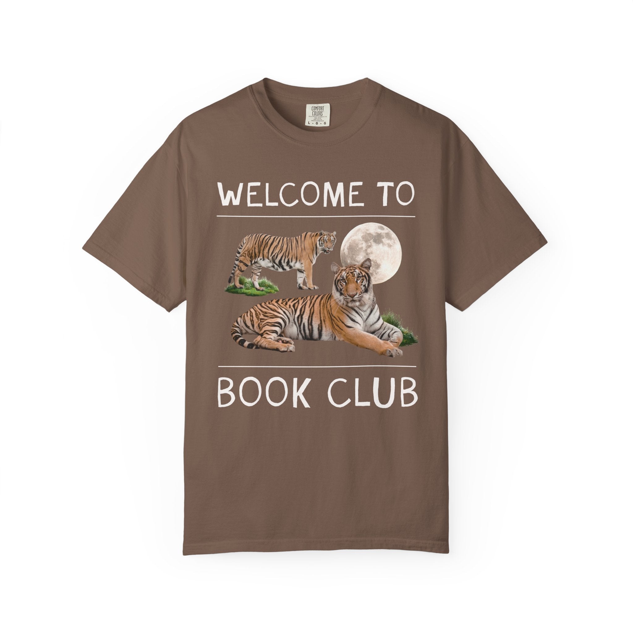 Bookish Tiger Tee Shirt: Welcome to Book Club - Opal and June