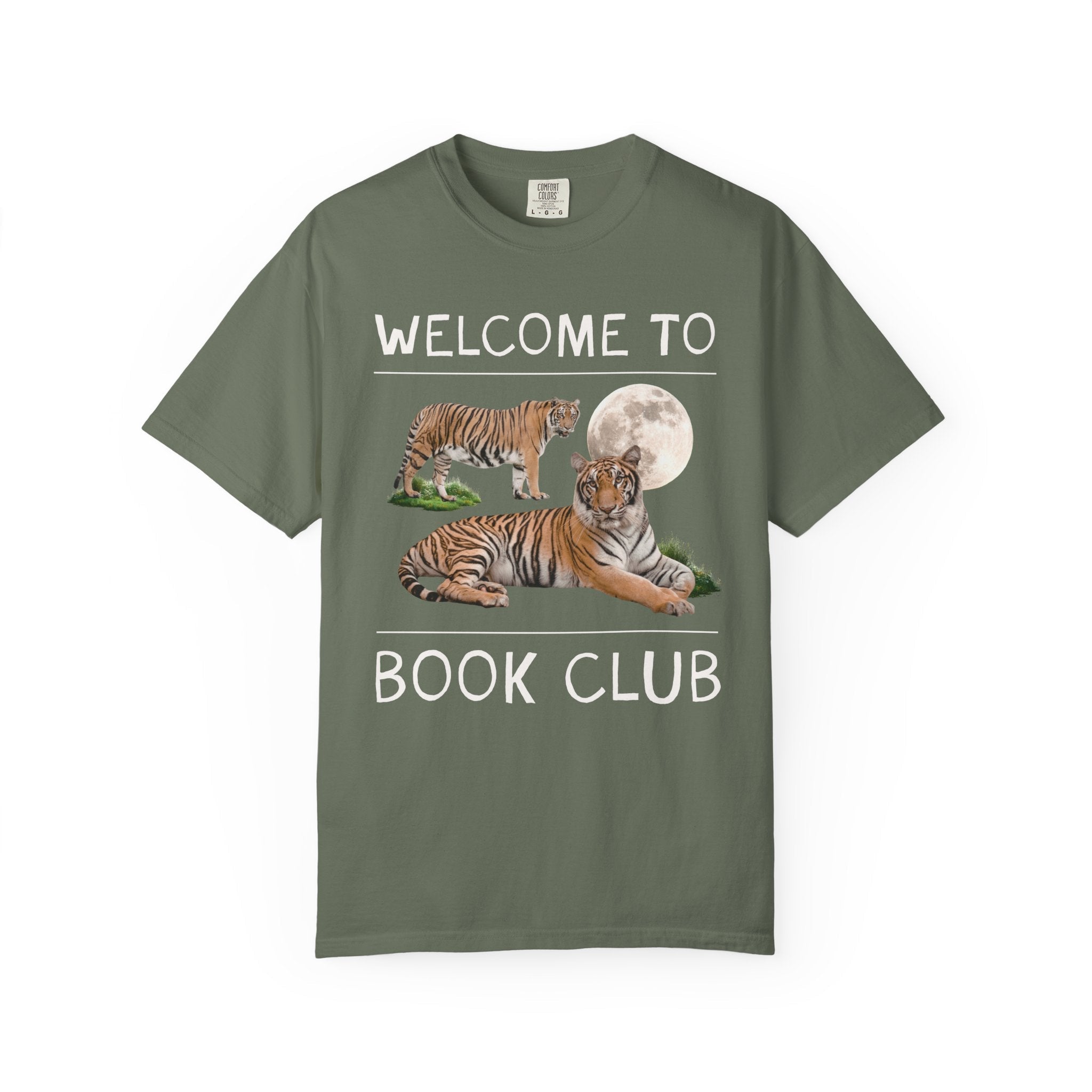 Bookish Tiger Tee Shirt: Welcome to Book Club - Opal and June