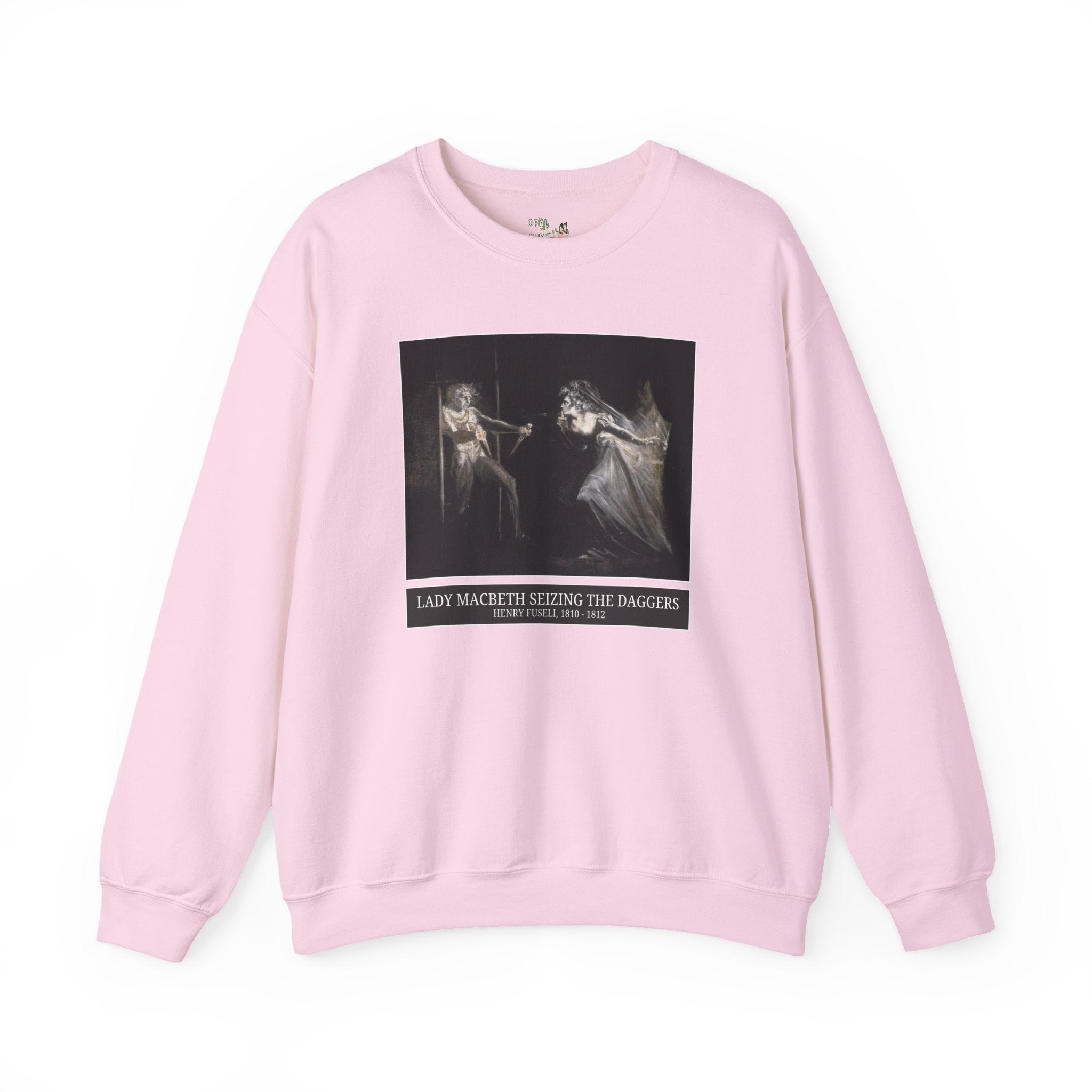 Bookish William Shakespeare English Teacher Art History Sweatshirt: Lady Macbeth Seizing the Daggers by Henry Fuseli, Book Lover Gift Idea - Opal and June