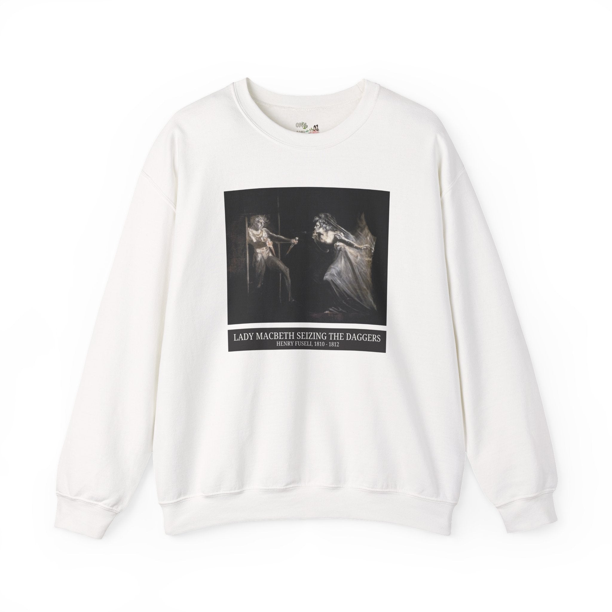 Bookish William Shakespeare English Teacher Art History Sweatshirt: Lady Macbeth Seizing the Daggers by Henry Fuseli, Book Lover Gift Idea - Opal and June