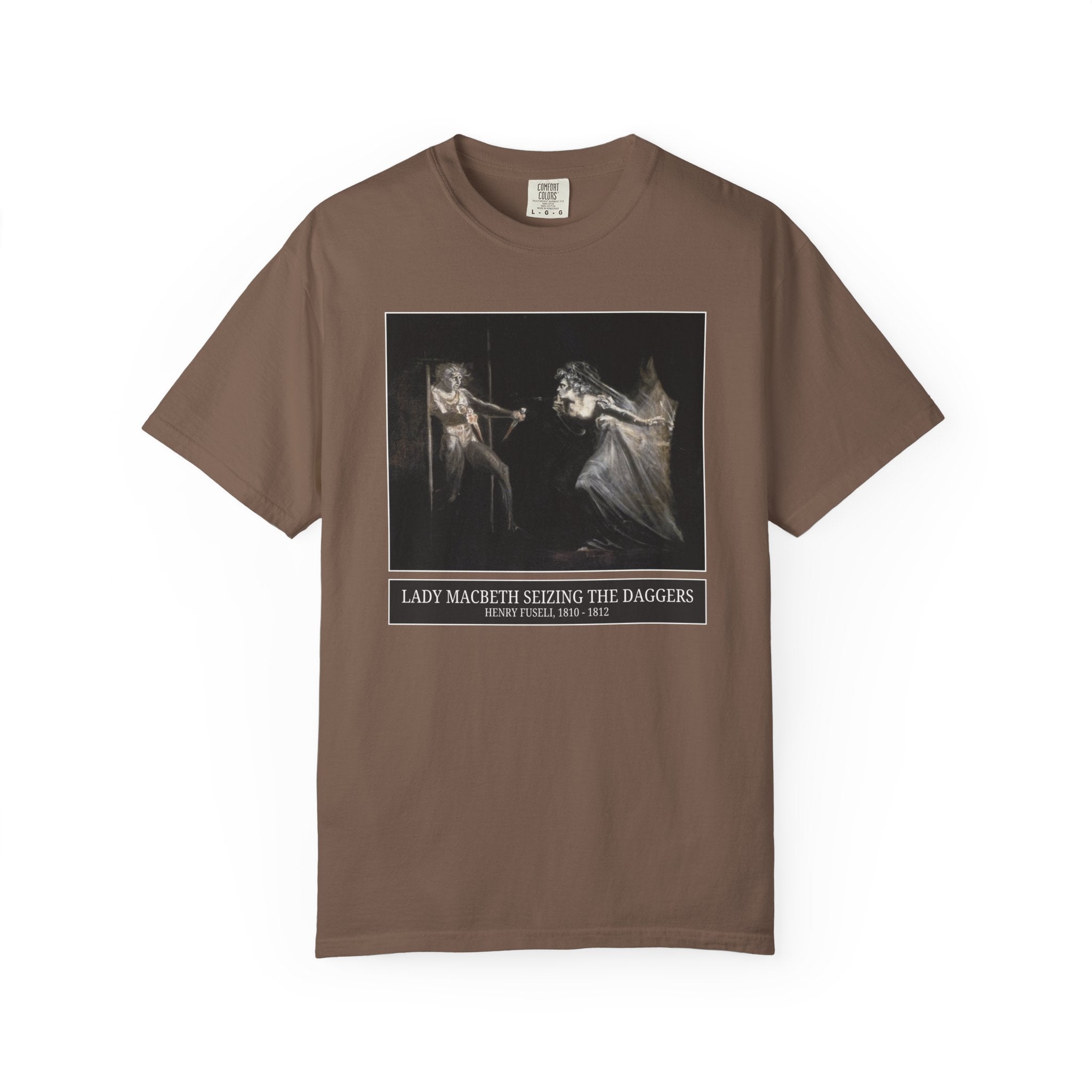 Bookish William Shakespeare English Teacher Art History Tee Shirt: Lady Macbeth Seizing the Daggers by Henry Fuseli, Book Lover Gift Idea - Opal and June