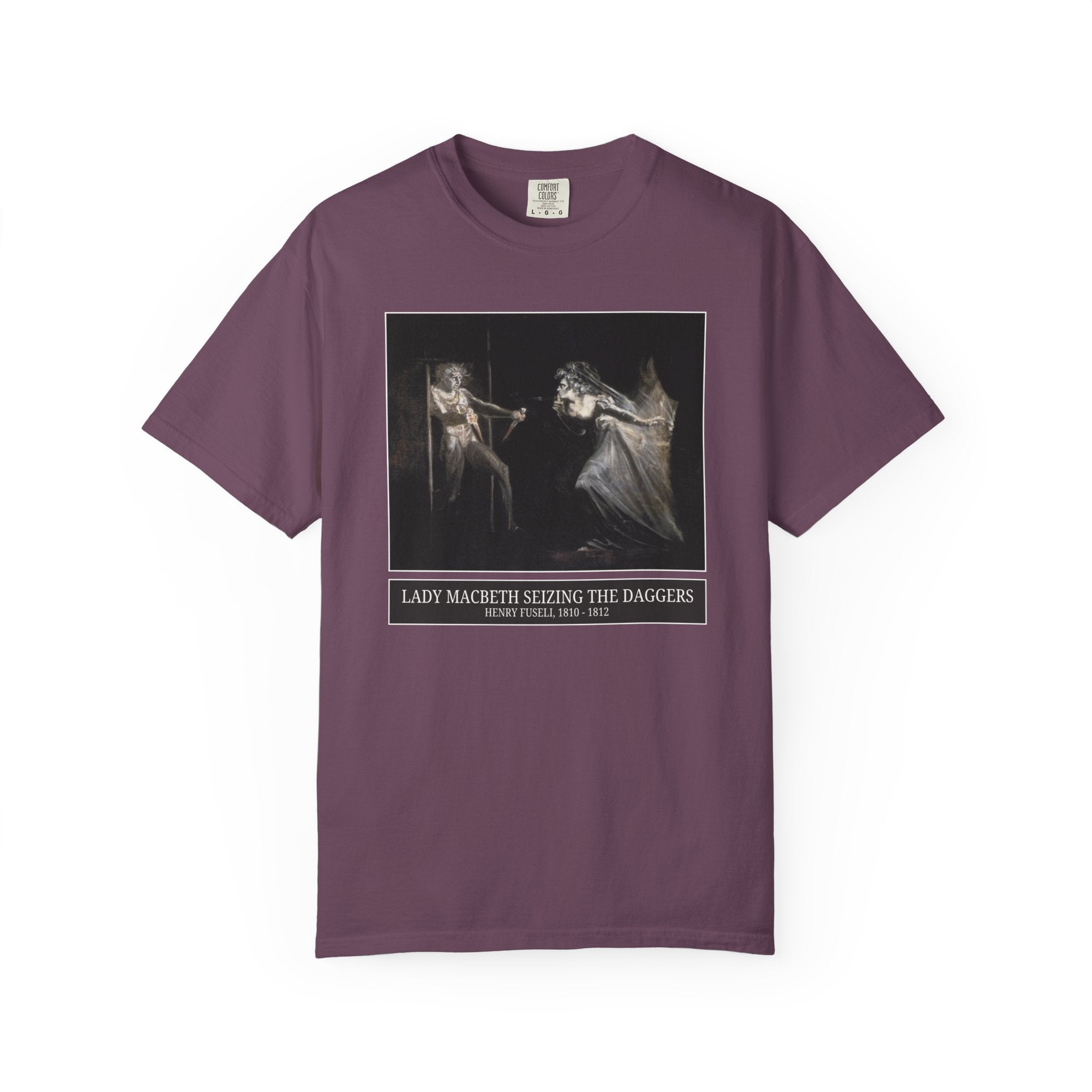 Bookish William Shakespeare English Teacher Art History Tee Shirt: Lady Macbeth Seizing the Daggers by Henry Fuseli, Book Lover Gift Idea - Opal and June