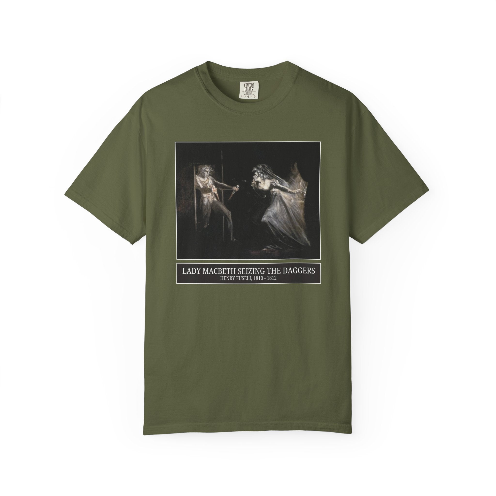 Bookish William Shakespeare English Teacher Art History Tee Shirt: Lady Macbeth Seizing the Daggers by Henry Fuseli, Book Lover Gift Idea - Opal and June