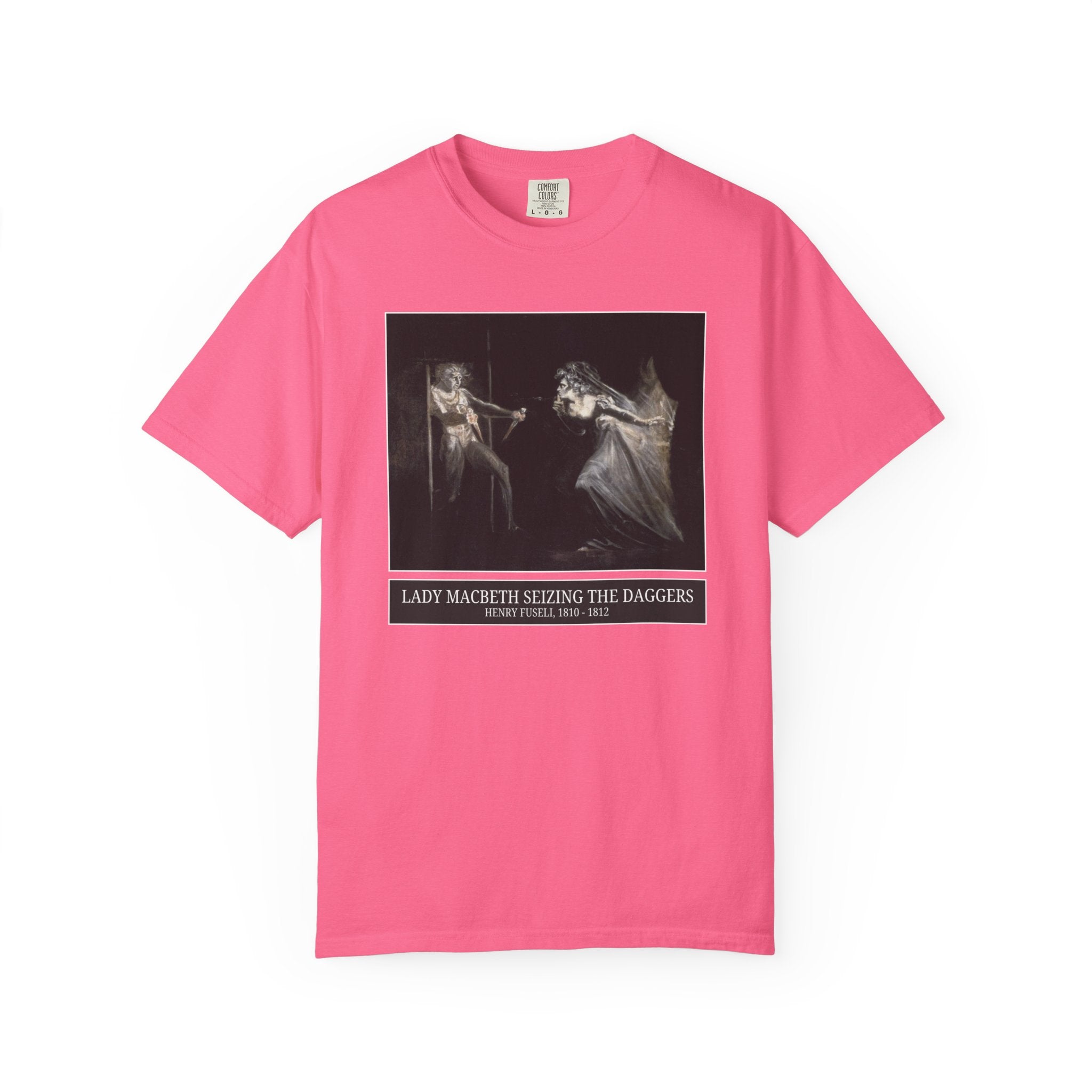 Bookish William Shakespeare English Teacher Art History Tee Shirt: Lady Macbeth Seizing the Daggers by Henry Fuseli, Book Lover Gift Idea - Opal and June