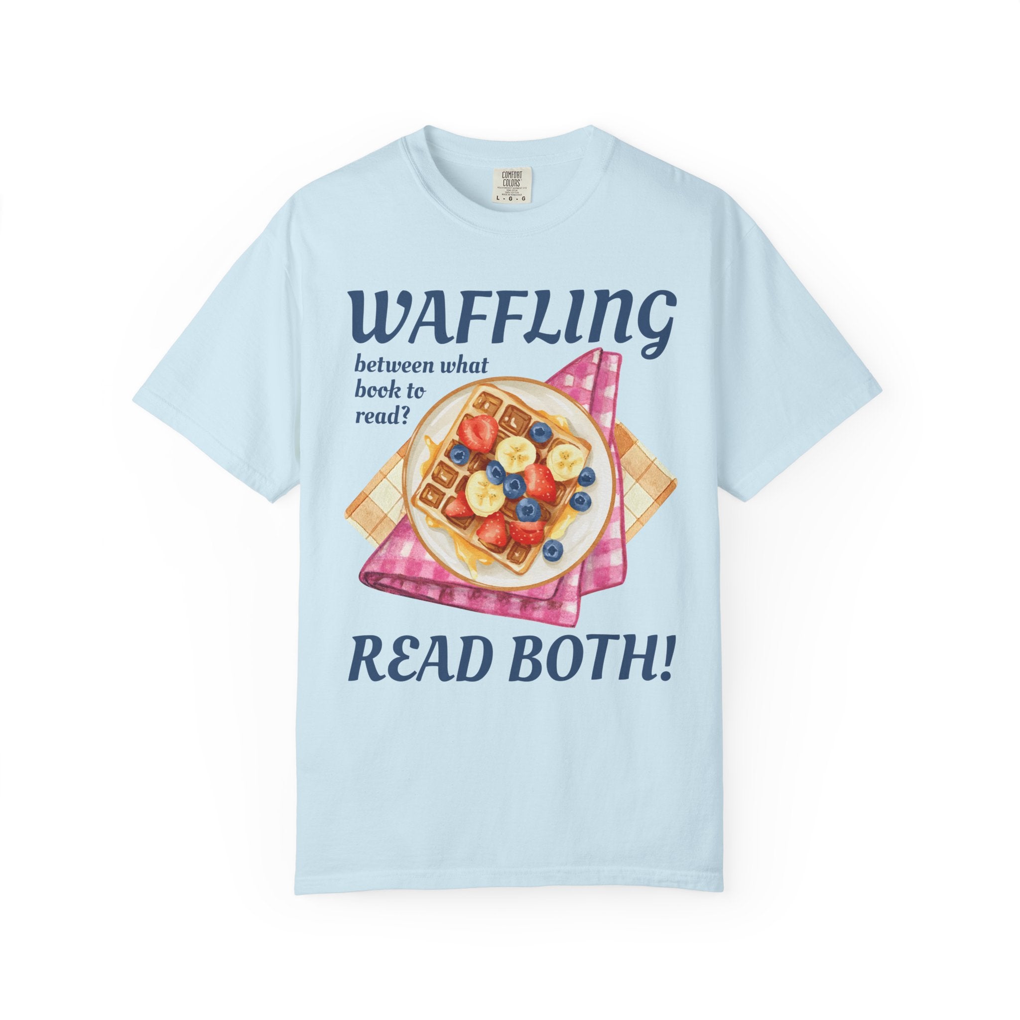 Bookworm Brunch Tee Shirt for Book Lover Who Loves Waffles, Funny Saying Bookish T-Shirt for Romance Reader or Librarian, Nineties Throwback - Opal and June