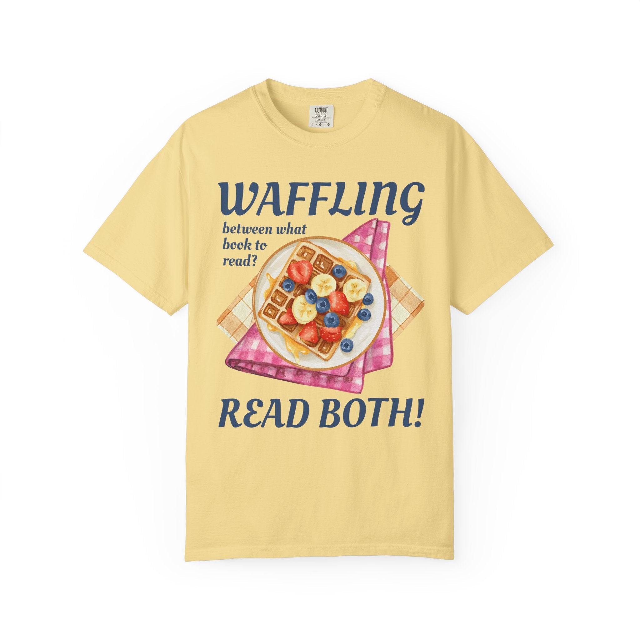 Bookworm Brunch Tee Shirt for Book Lover Who Loves Waffles, Funny Saying Bookish T-Shirt for Romance Reader or Librarian, Nineties Throwback - Opal and June