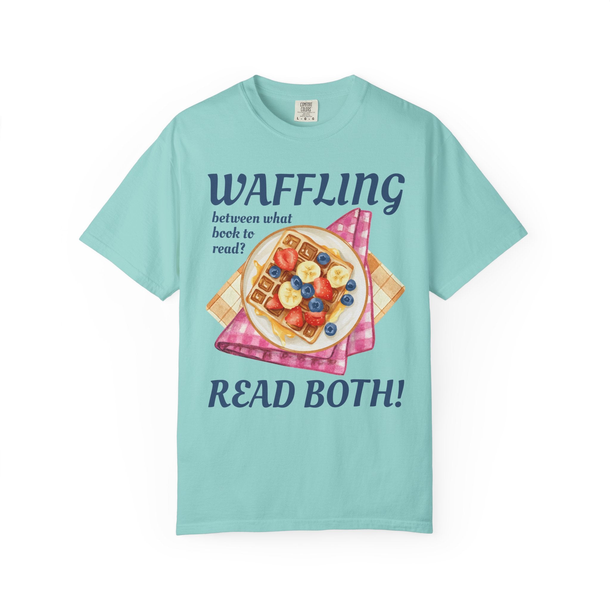 Bookworm Brunch Tee Shirt for Book Lover Who Loves Waffles, Funny Saying Bookish T-Shirt for Romance Reader or Librarian, Nineties Throwback - Opal and June
