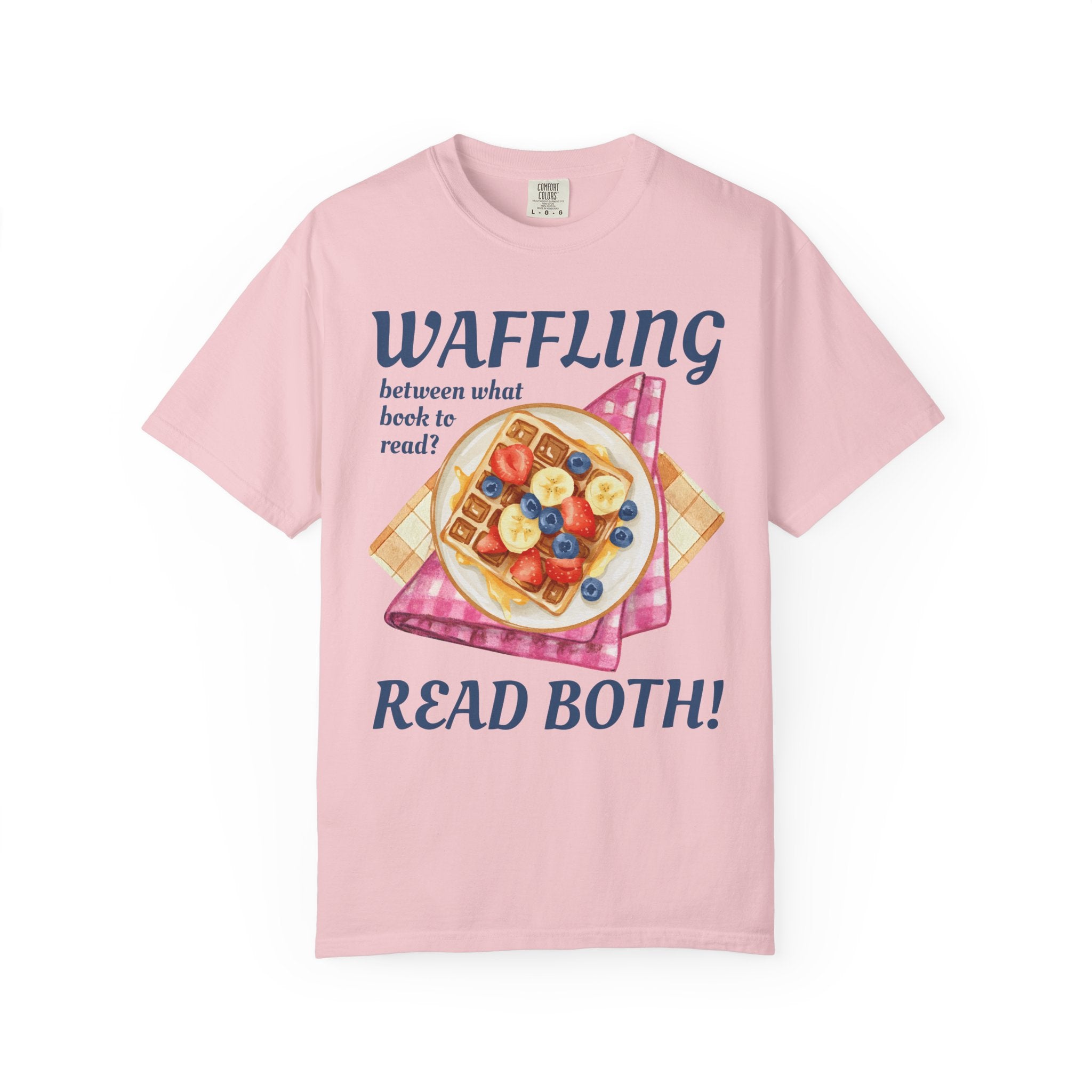 Bookworm Brunch Tee Shirt for Book Lover Who Loves Waffles, Funny Saying Bookish T-Shirt for Romance Reader or Librarian, Nineties Throwback - Opal and June