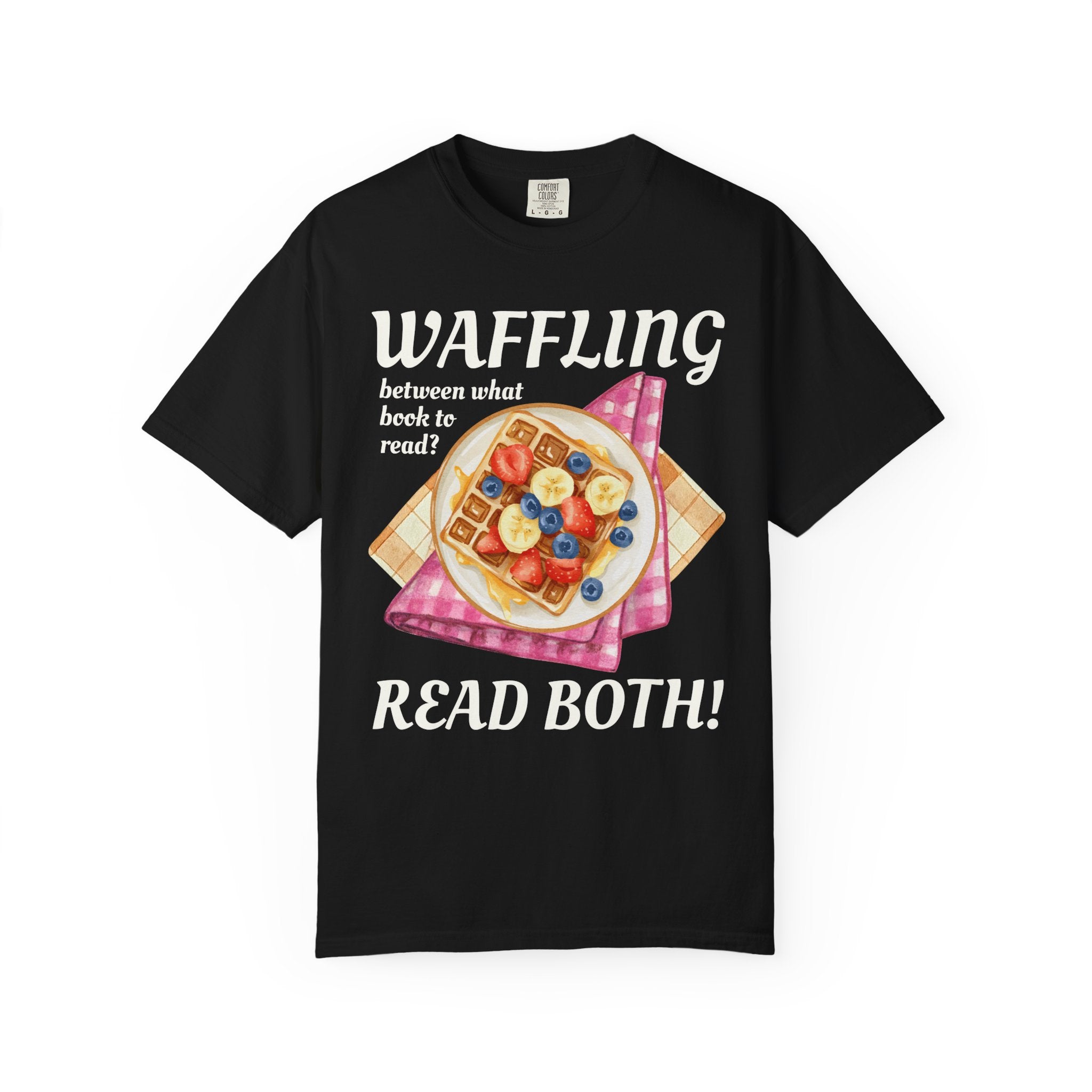Bookworm Brunch Tee Shirt for Book Lover Who Loves Waffles, Funny Saying Bookish T-Shirt for Romance Reader or Librarian, Nineties Throwback - Opal and June