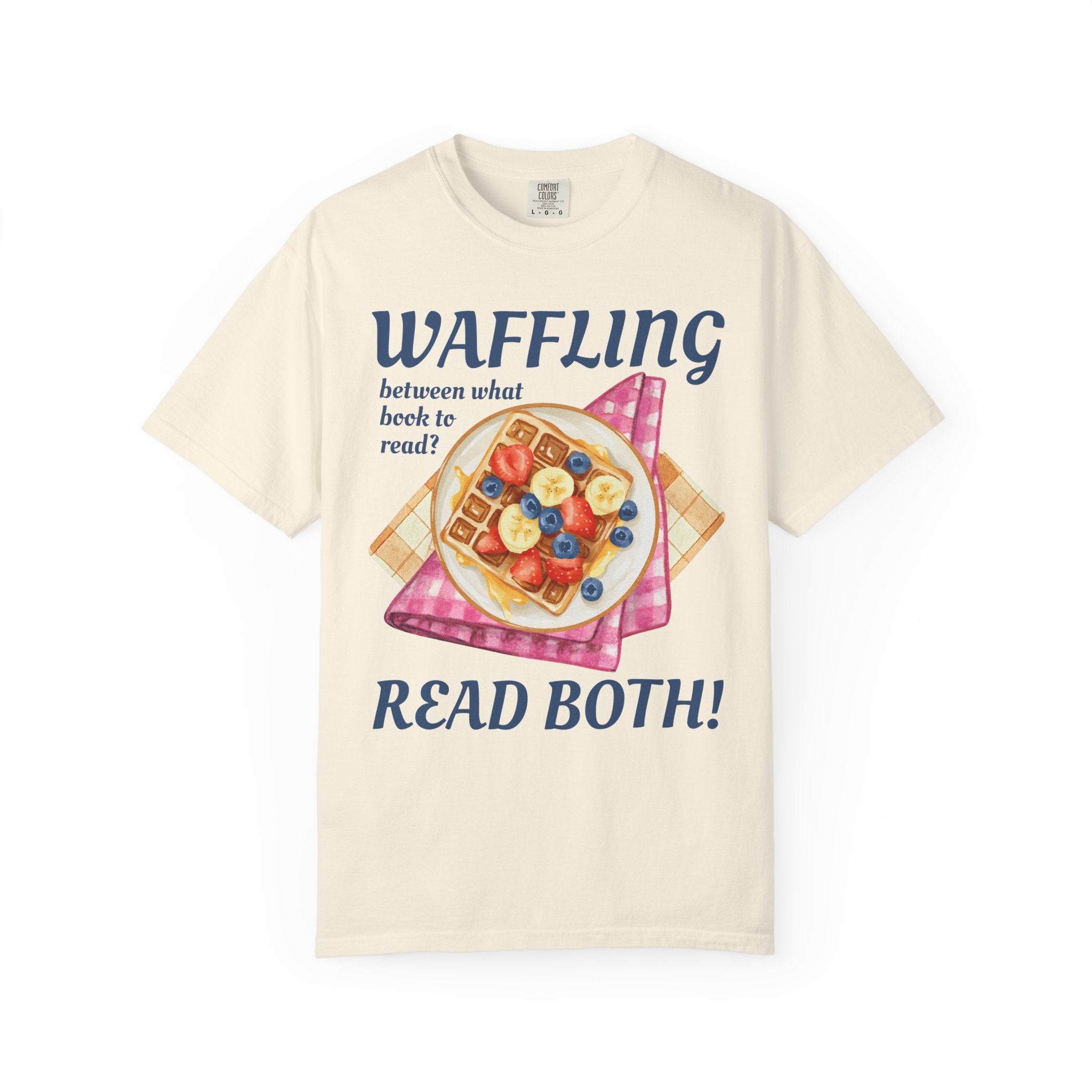 Bookworm Brunch Tee Shirt for Book Lover Who Loves Waffles, Funny Saying Bookish T-Shirt for Romance Reader or Librarian, Nineties Throwback - Opal and June