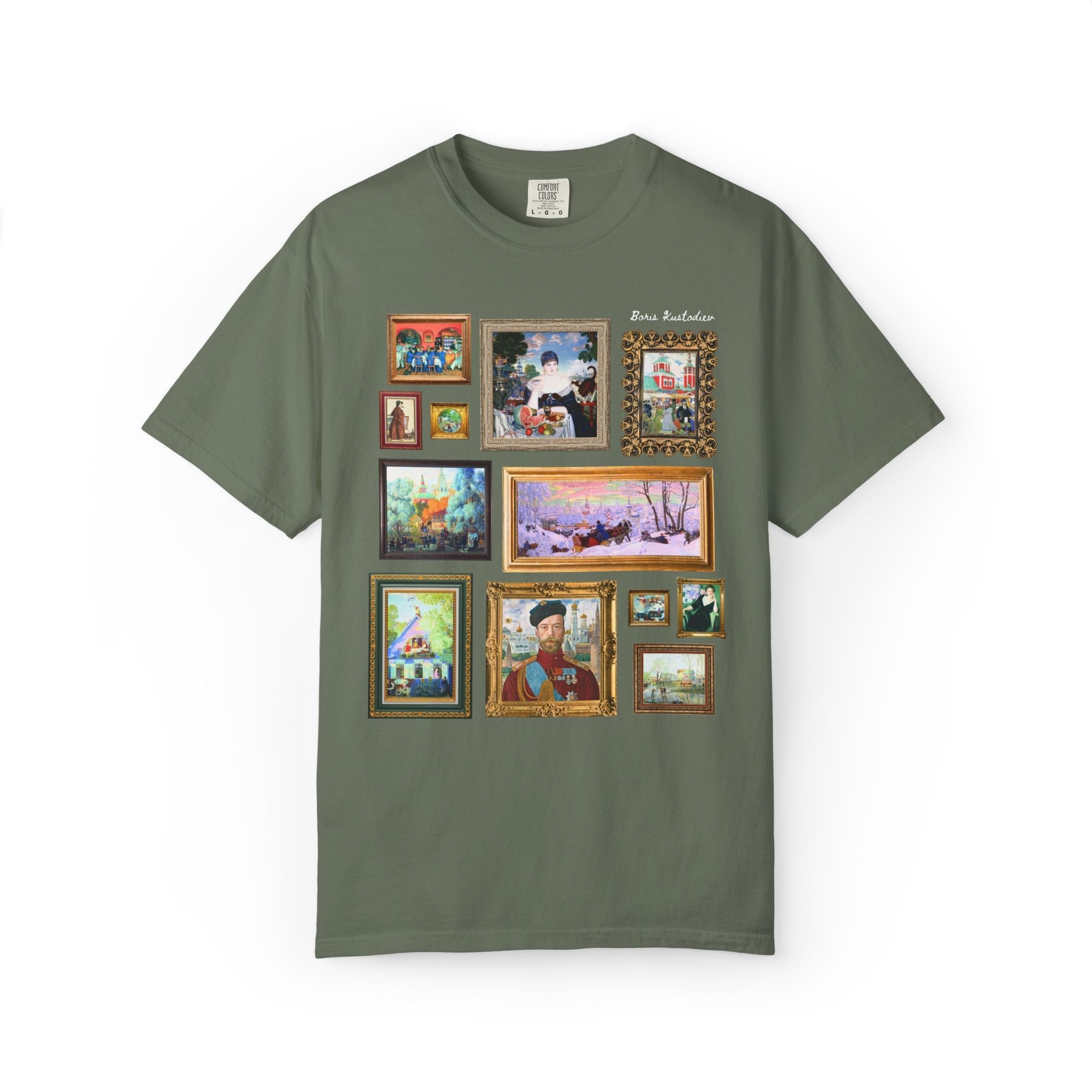Boris Kustodiev Art History Buff Tee Shirt, Famous Russian Modernist Art, Tsar Nicholas II Painting, 19th Century Early 1900s History Buff - Opal and June