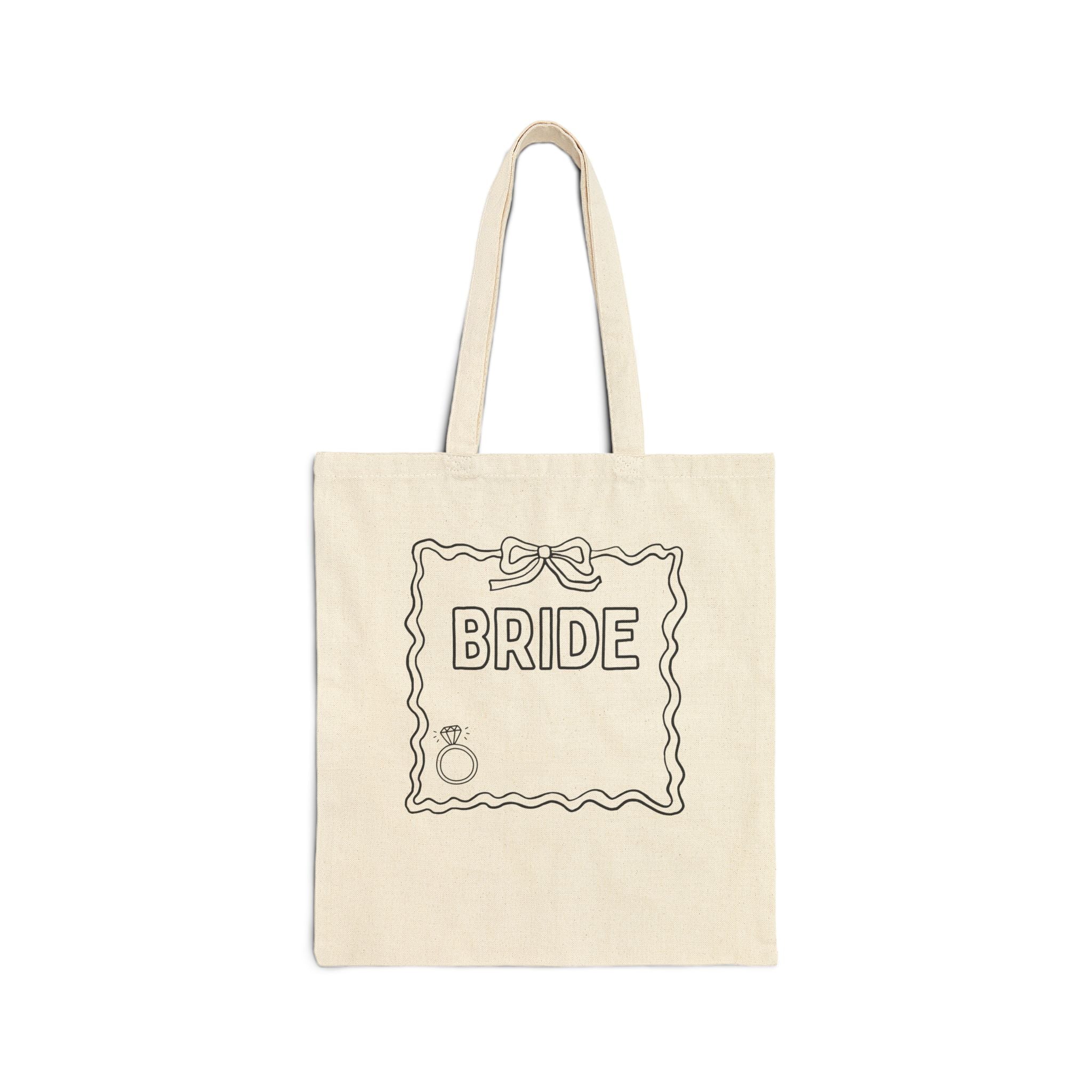 Bridesmaid Bridal Party Tote Bag: Cute Bachelorette Party Painting Coloring or DIY Activity, Cute Craft Idea, Bridesmaid Sleepover or Trip - Opal and June